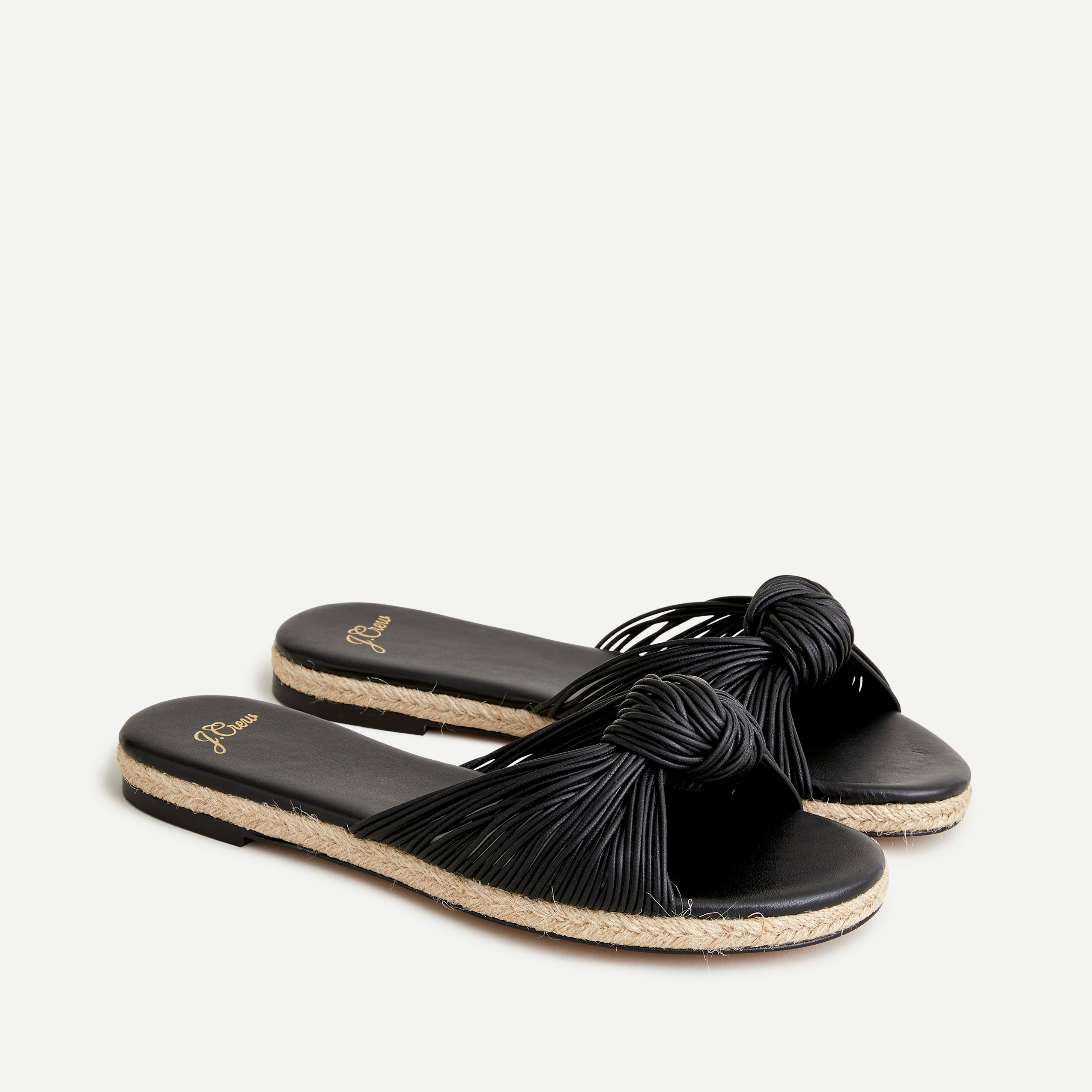 Knotted slide sandals