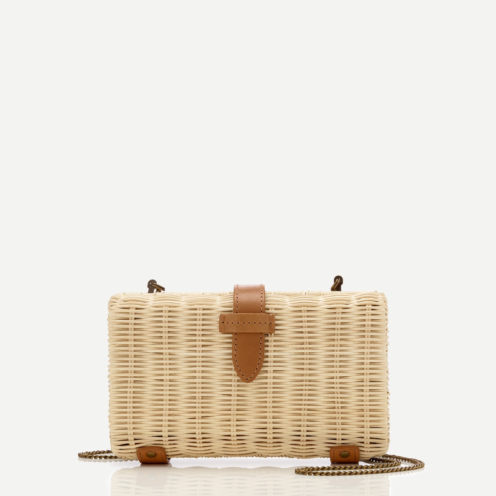 Rectangle rattan clutch