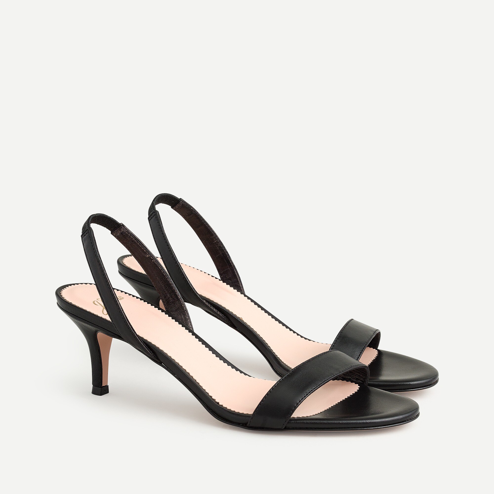 Slingback sandals in leather