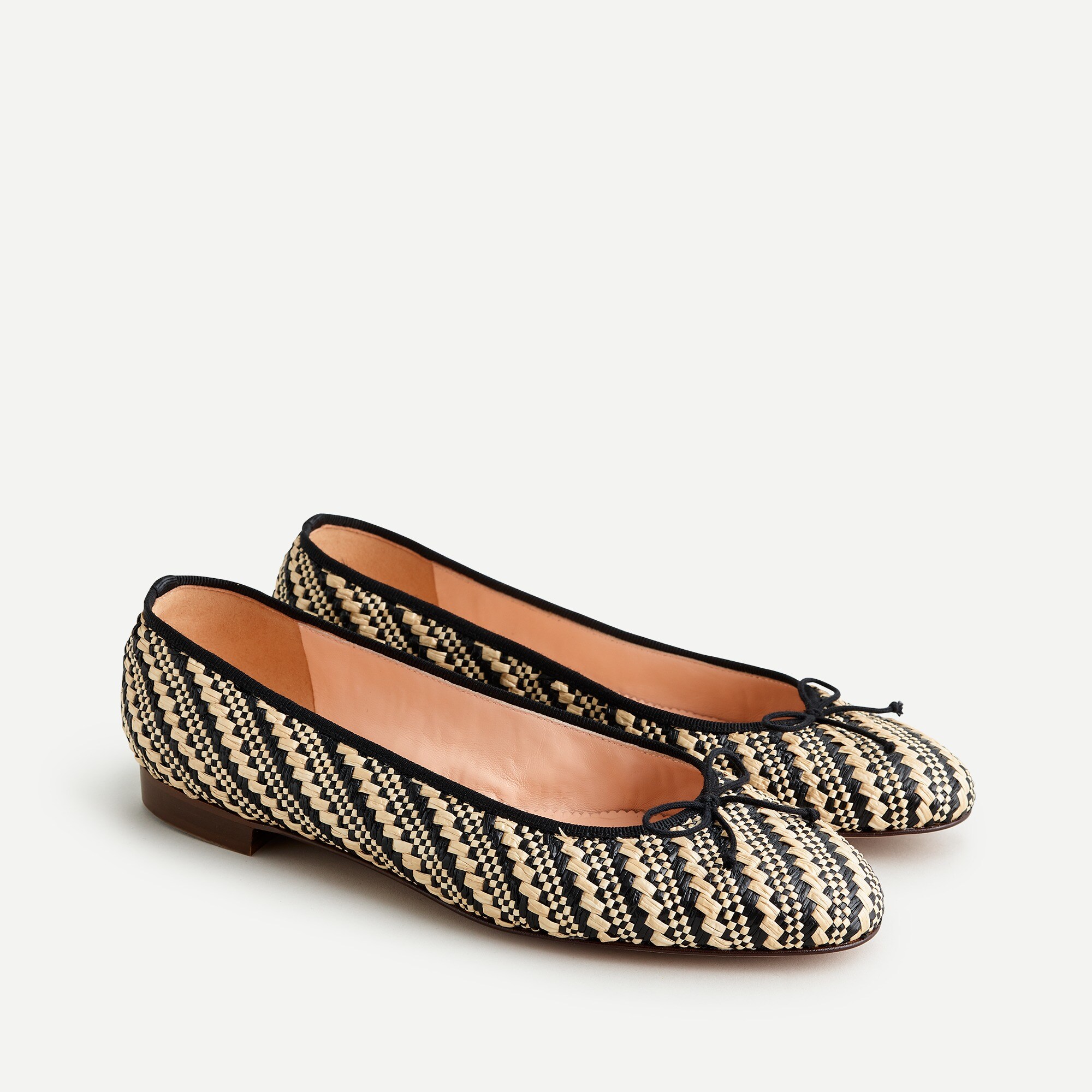 Kiki ballet flats in raffia stripes
