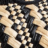 Kiki ballet flats in raffia stripes BLACK NATURAL j.crew: kiki ballet flats in raffia stripes for women