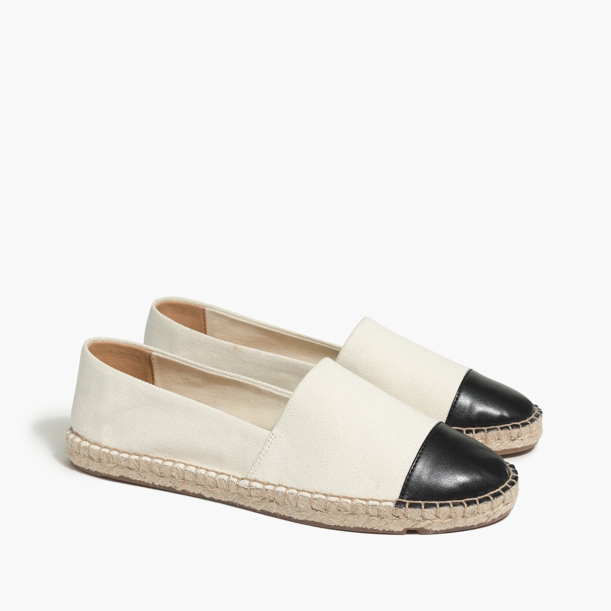 canvas cap-toe slip-on espadrilles for women