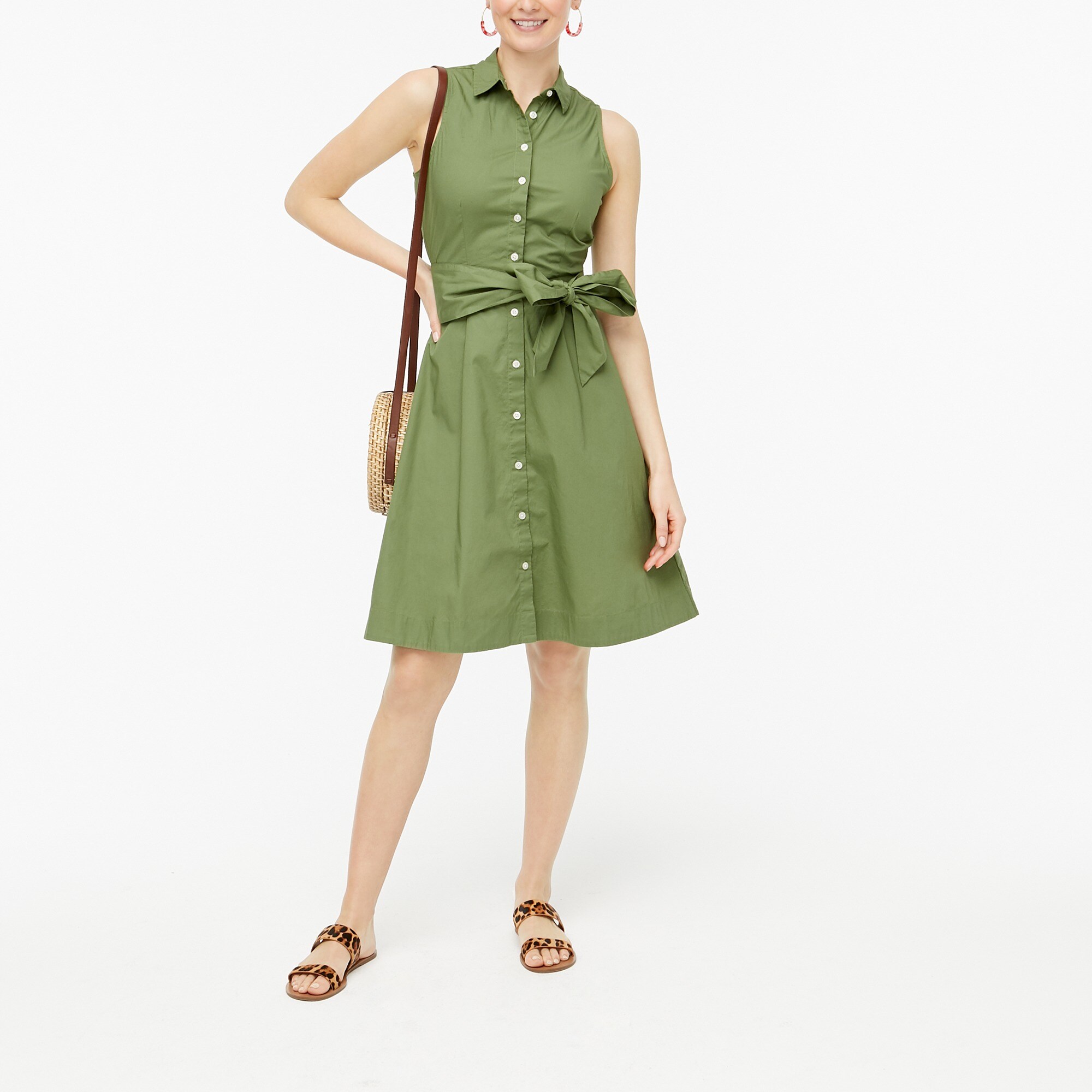 j crew tie waist shirt dress