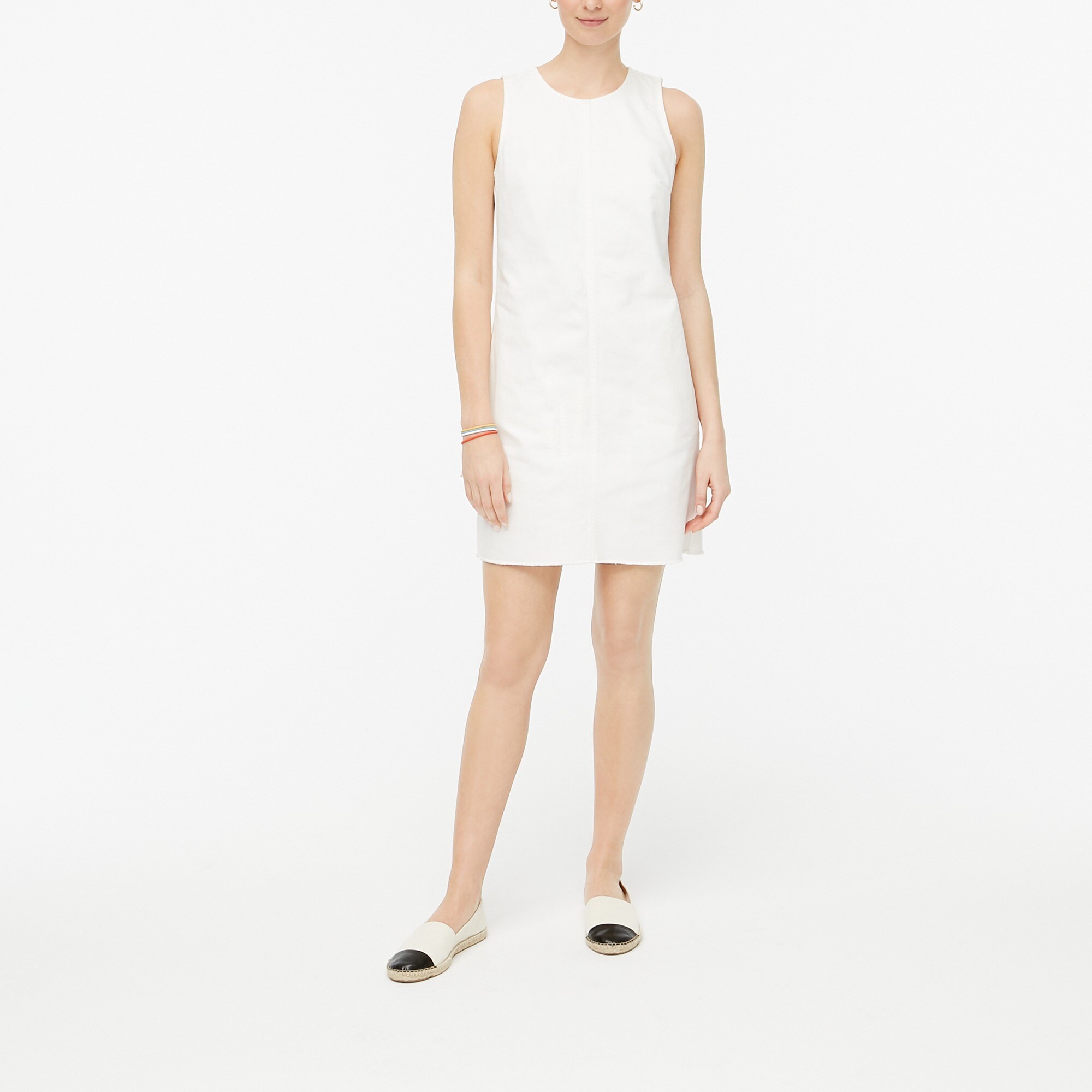 womens white denim dress