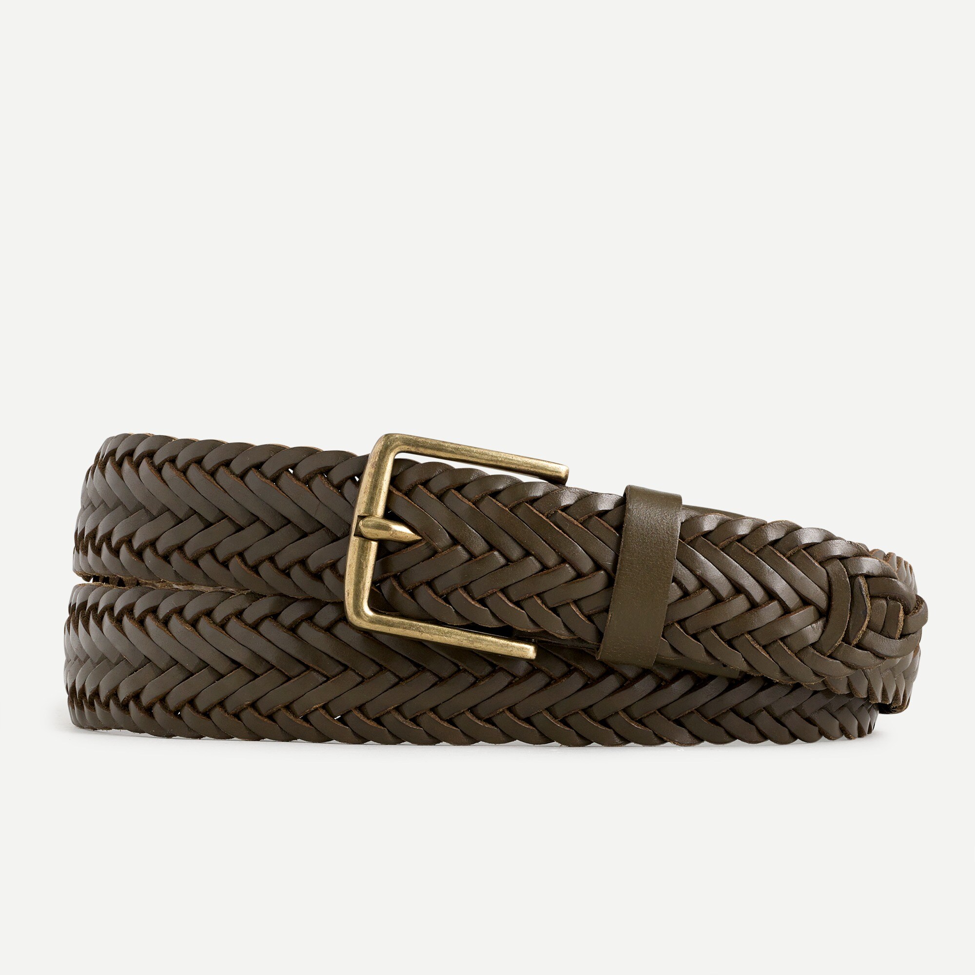 j crew dress belt J.Crew Men's Italian suede and leather round-buckle dress belt (Size 36)