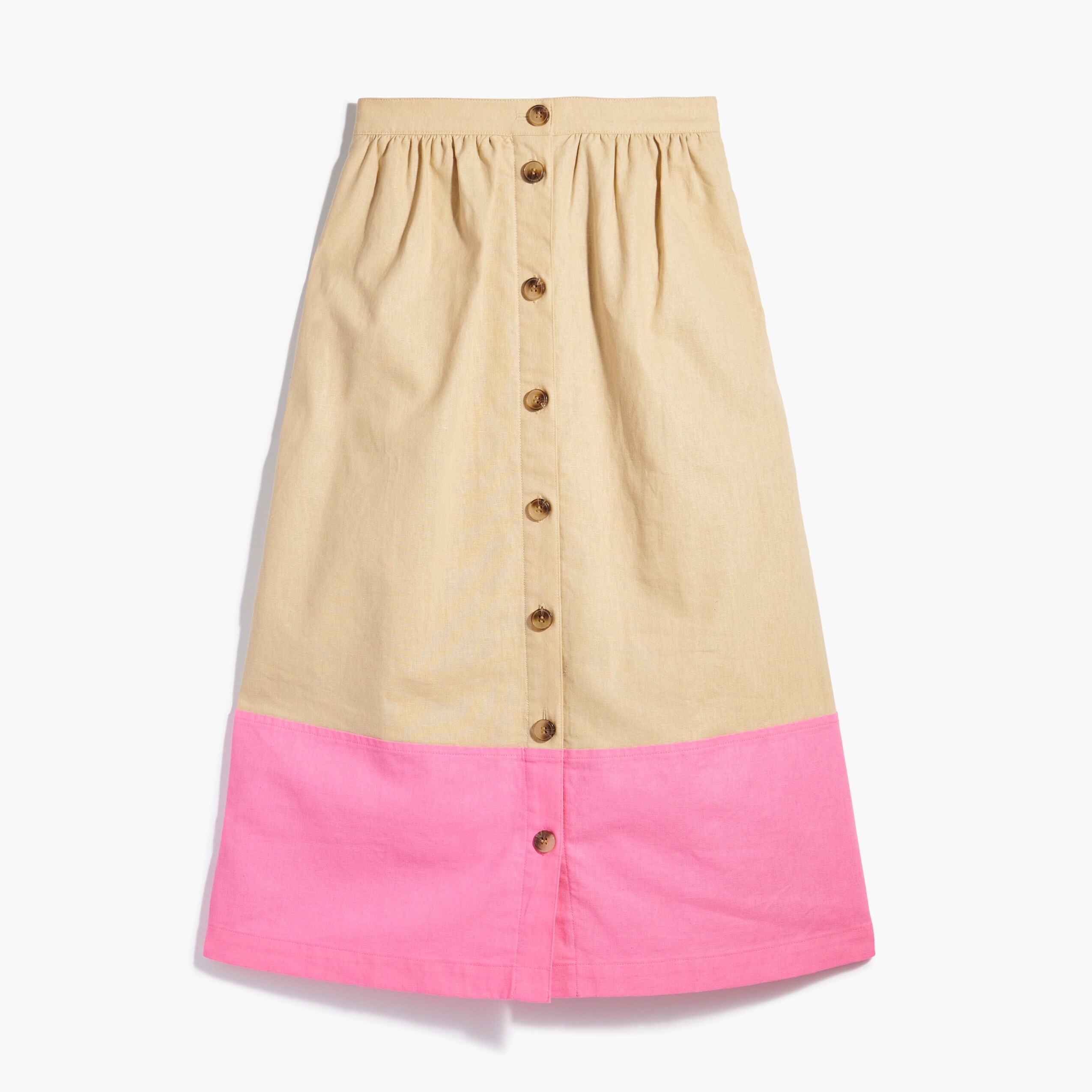 colorblock midi skirt for women