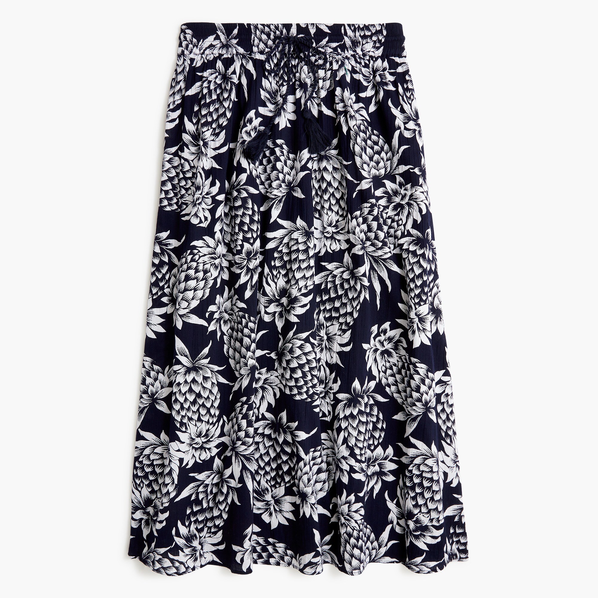 smocked-trim maxi skirt for women