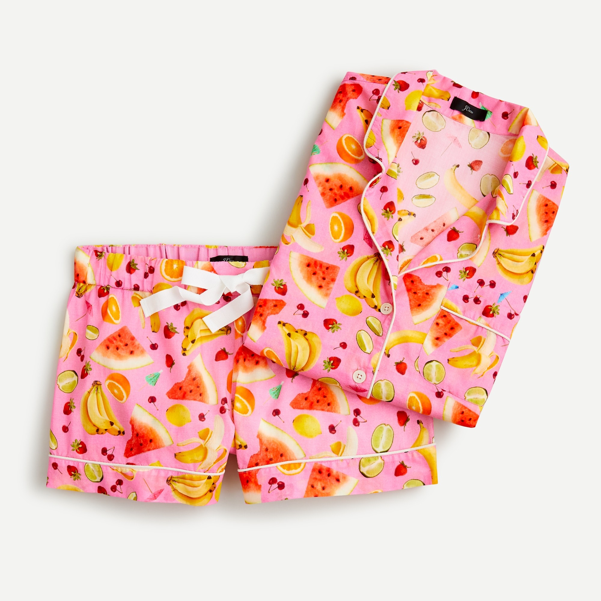 Edie Parker® X J.Crew short-sleeve pajama set in fruit punch