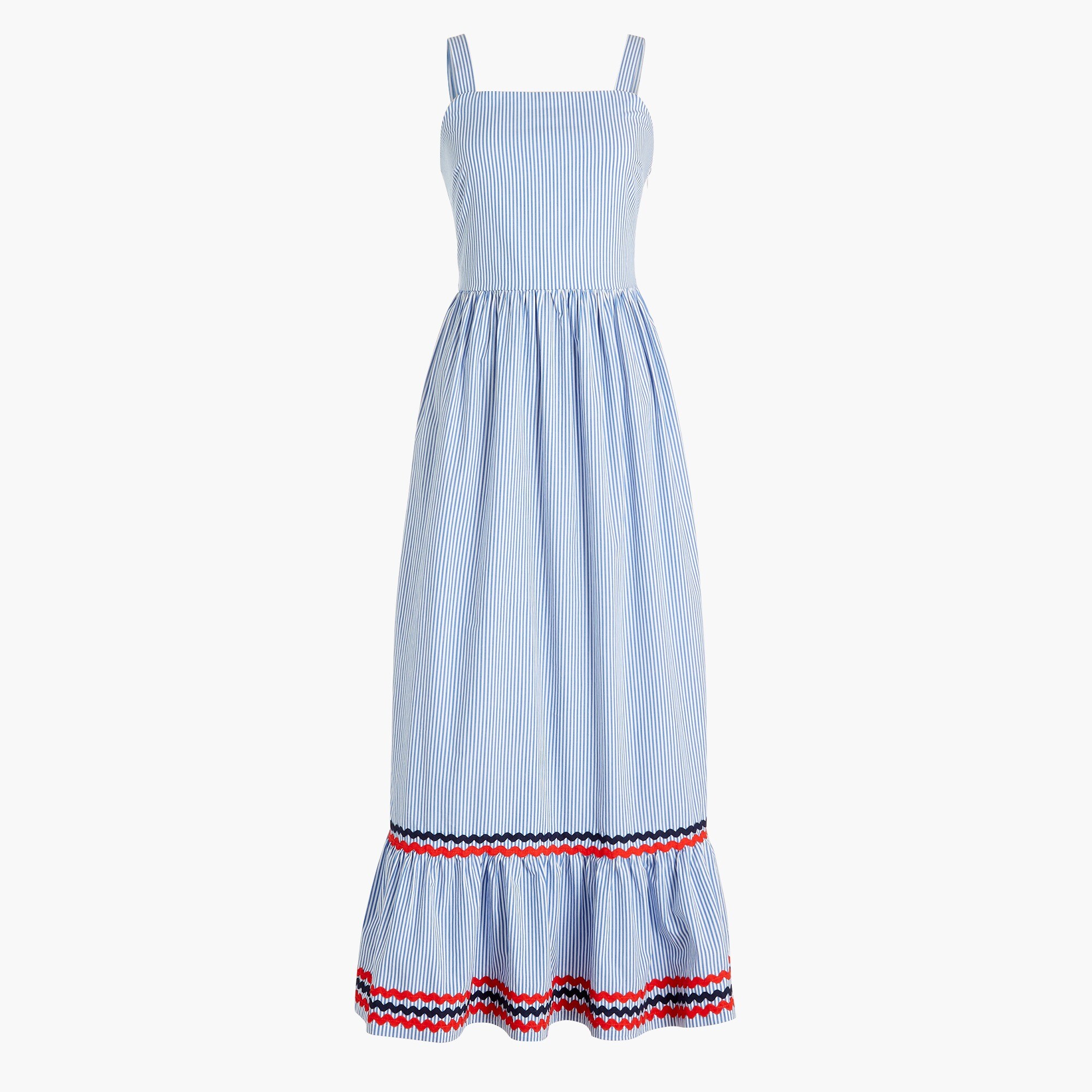 Tiered maxi dress with rickrack trim