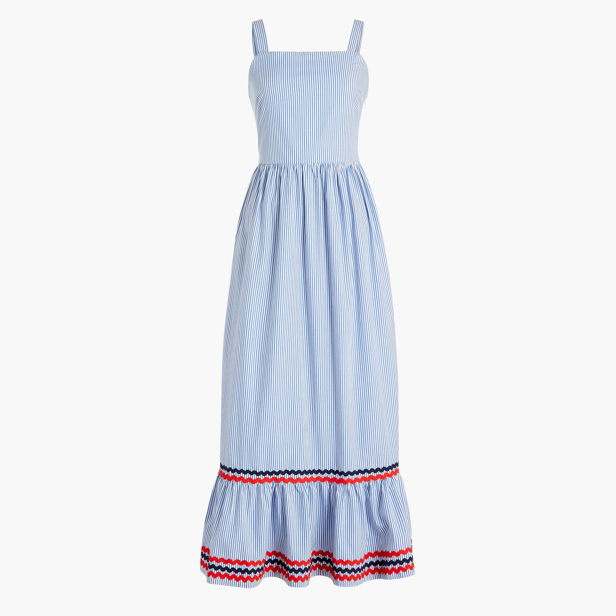 Tiered maxi dress with rickrack trim
