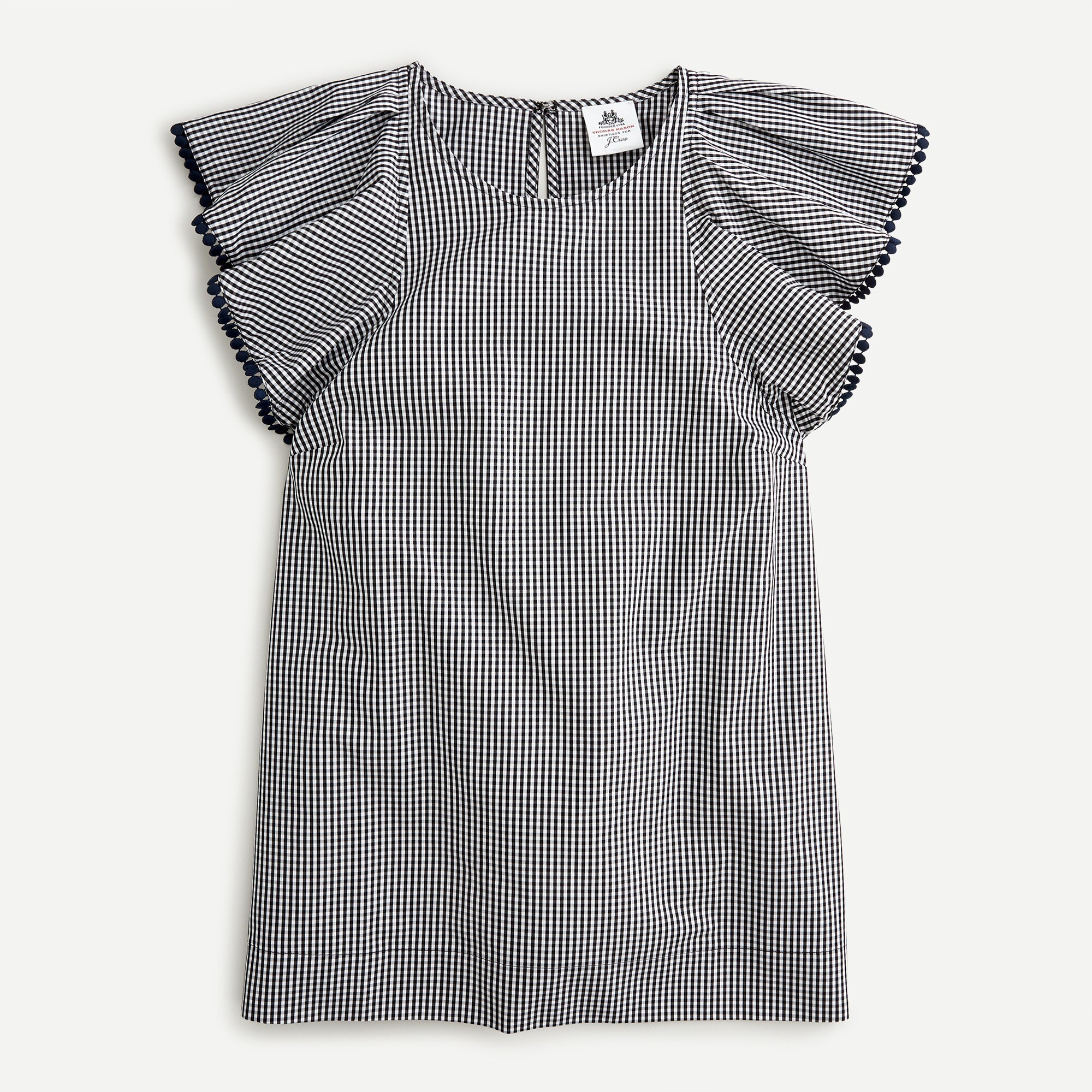 Thomas Mason® for J.Crew flutter-sleeve top in cotton poplin