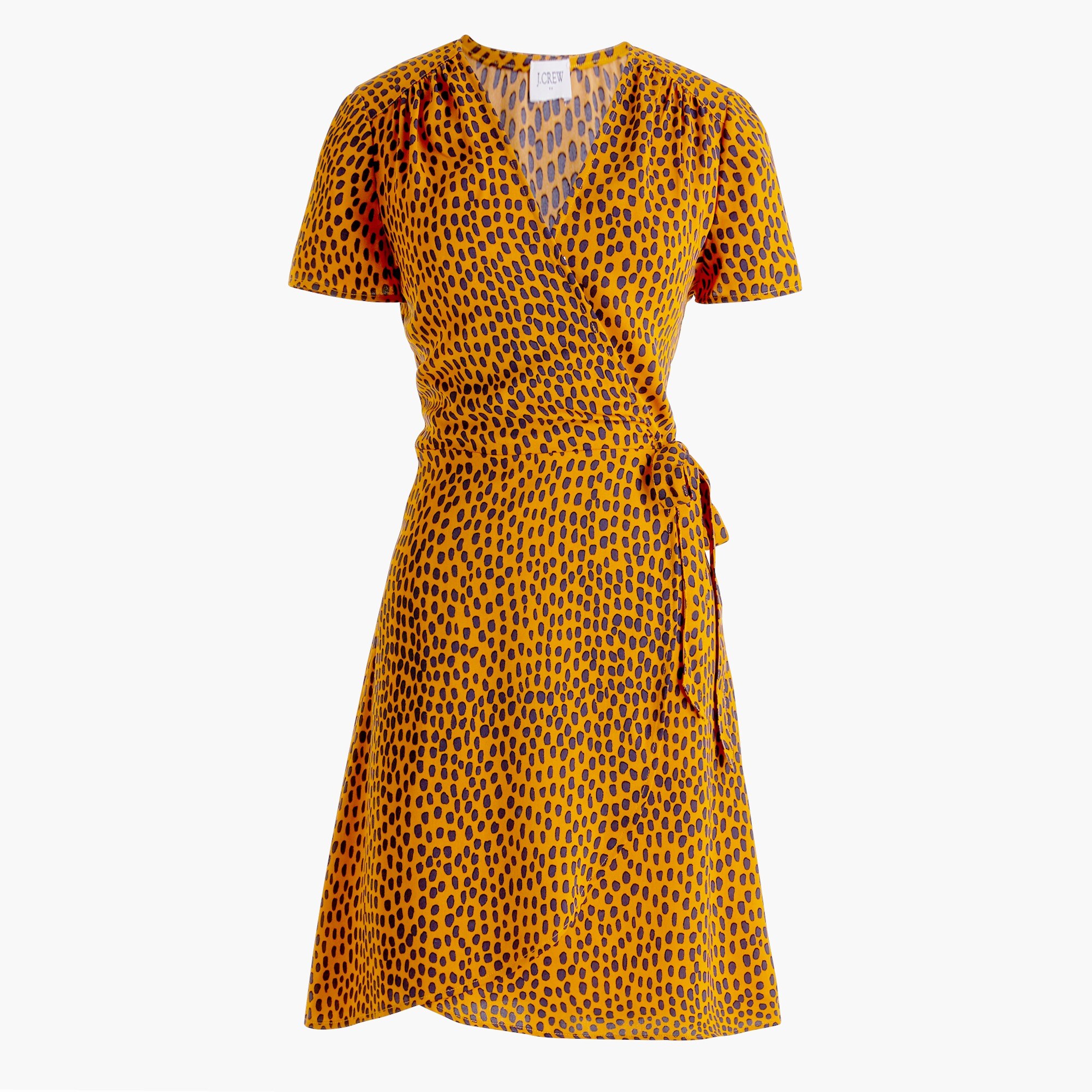 Drapey twill wrap dress