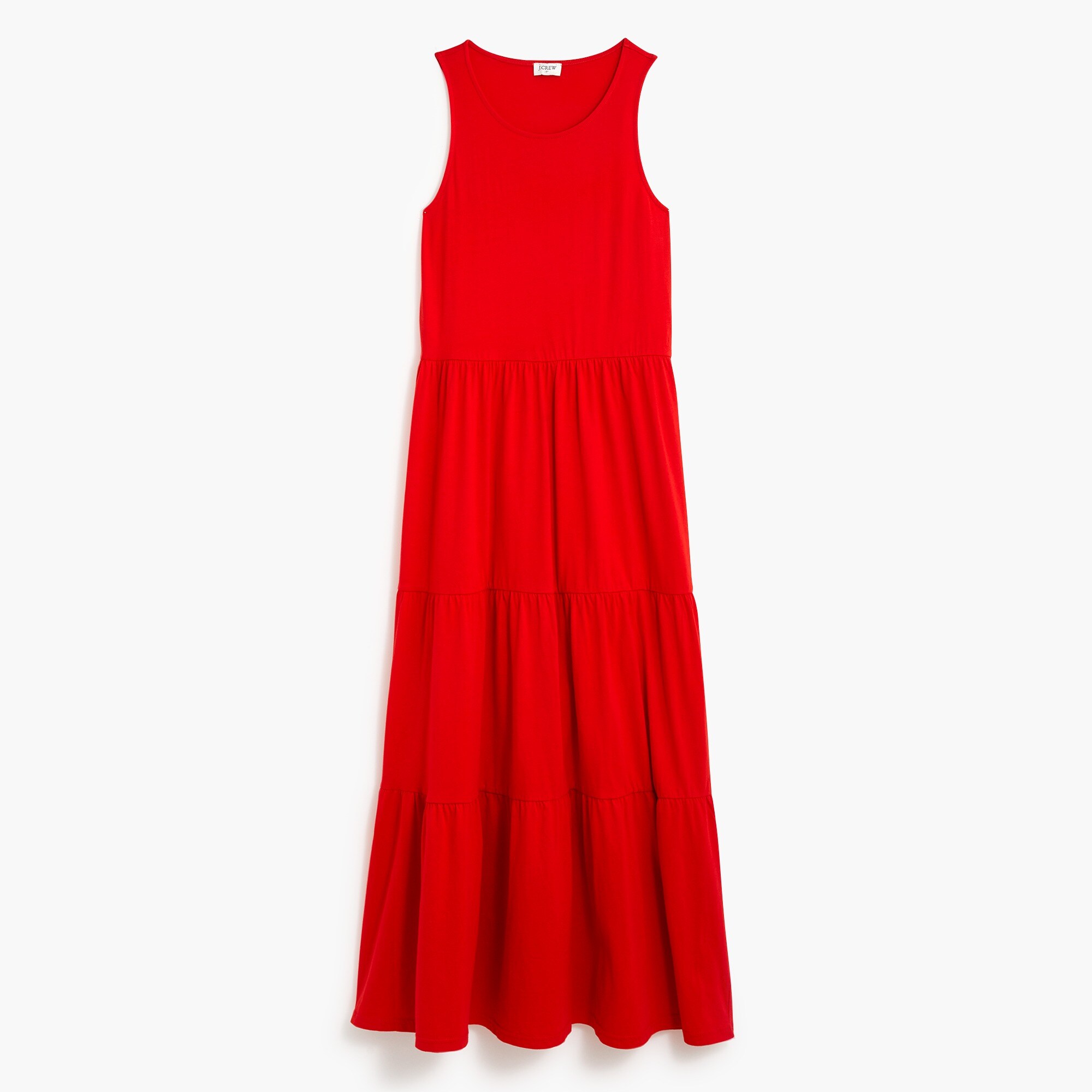 Tiered knit maxi dress