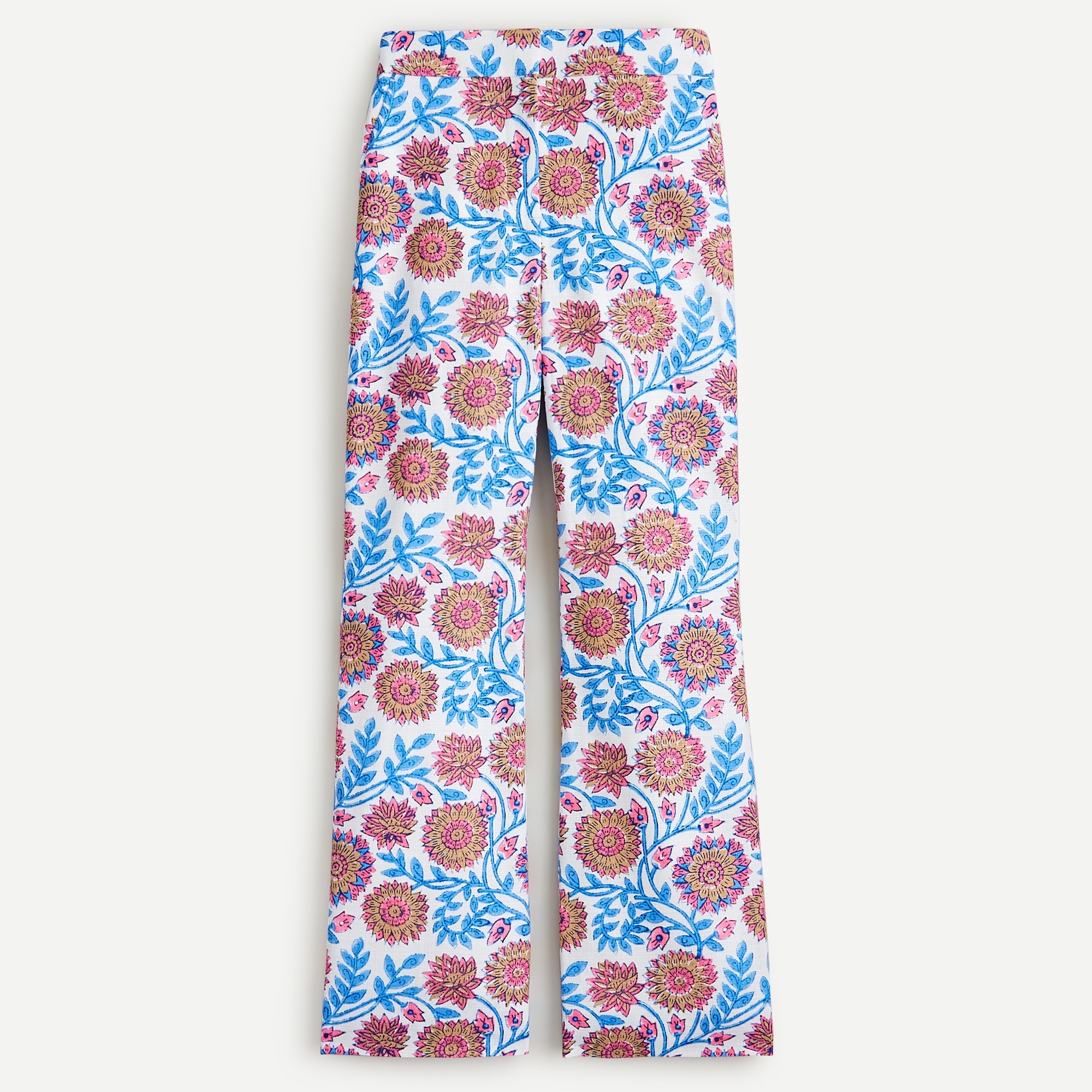 J.Crew: Hayden Pant In Floral Vine Block Print For Women