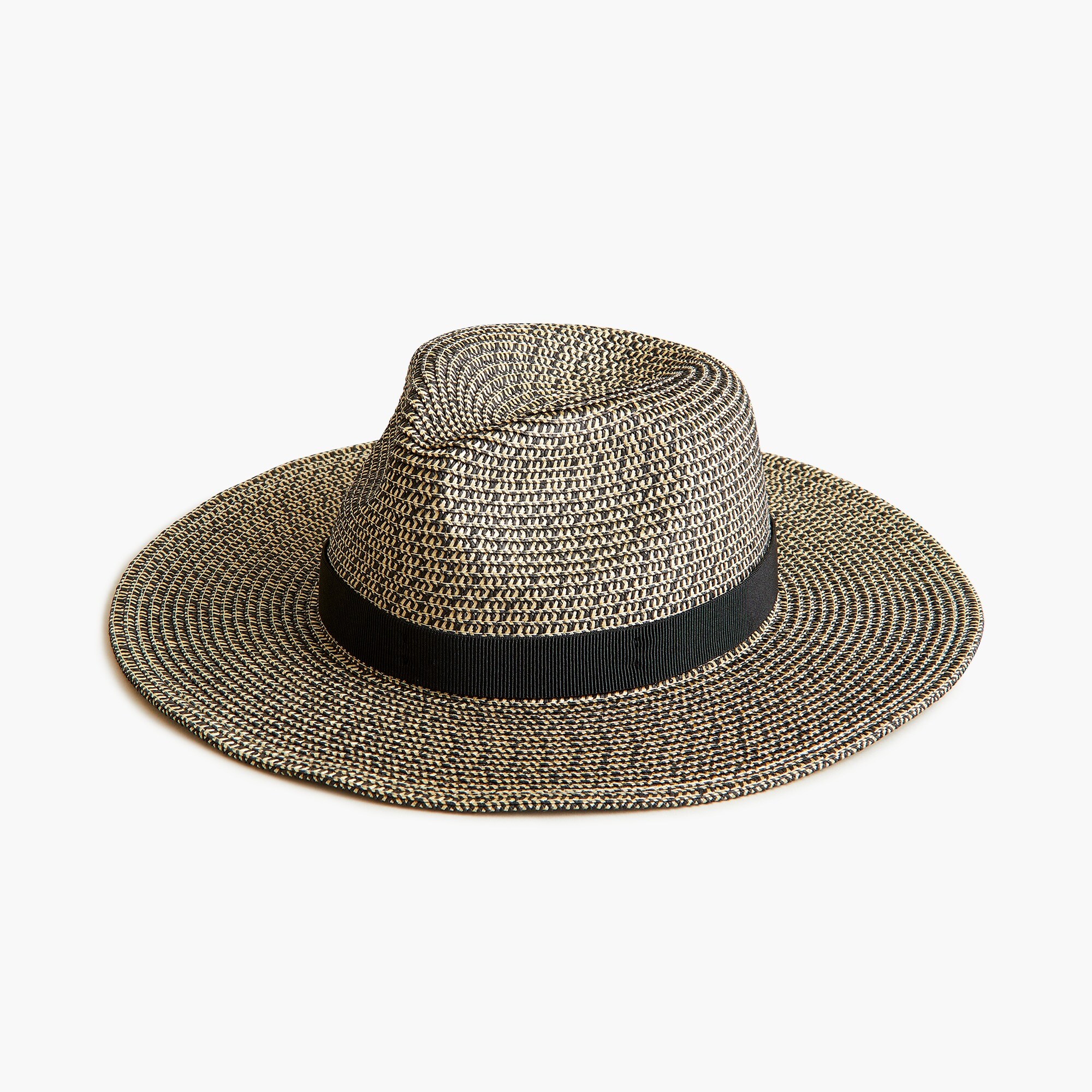 Marled wide-brim packable hat