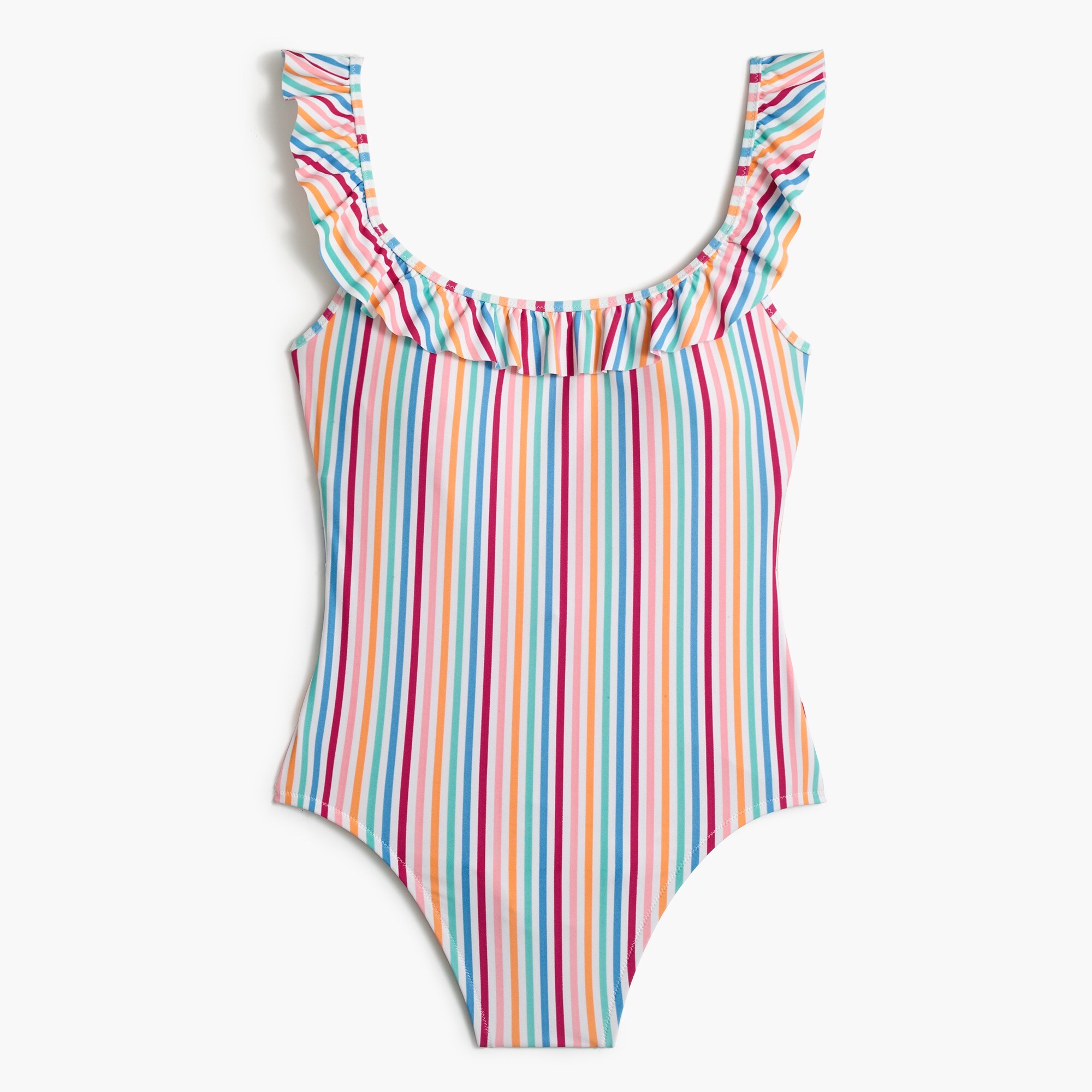 Ruffle scoopback one-piece swimsuit