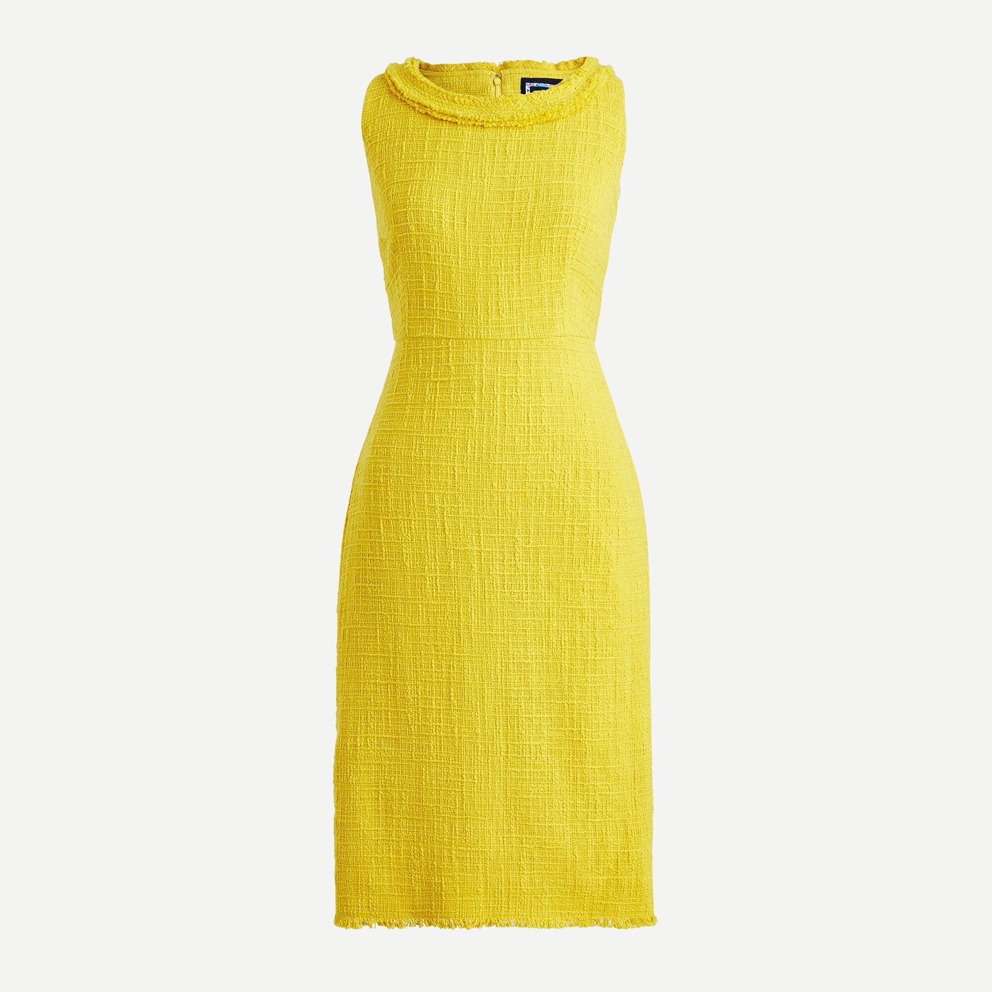 J.Crew: Sheath Dress In Textured Fringe Tweed For Women