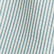 TURQUOISE WHITE SEERSUC