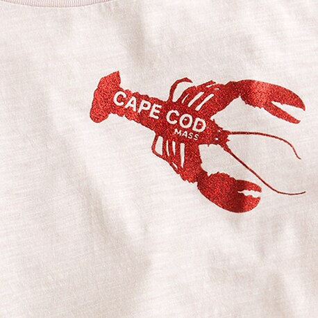 Vintage cotton Cape Cod lobster T-shirt SHELL PINK j.crew: vintage cotton cape cod lobster t-shirt for women
