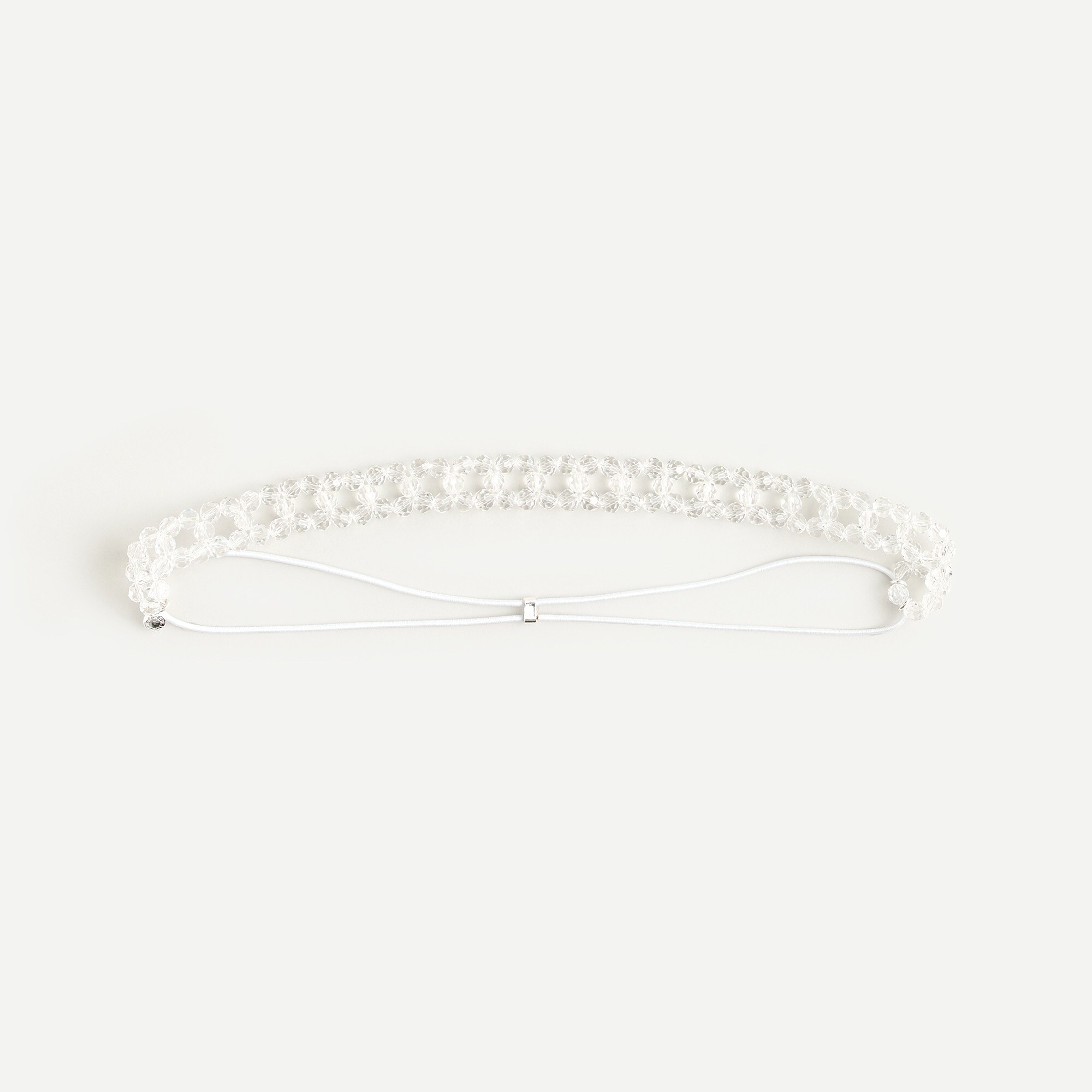 Beaded elastic headband
