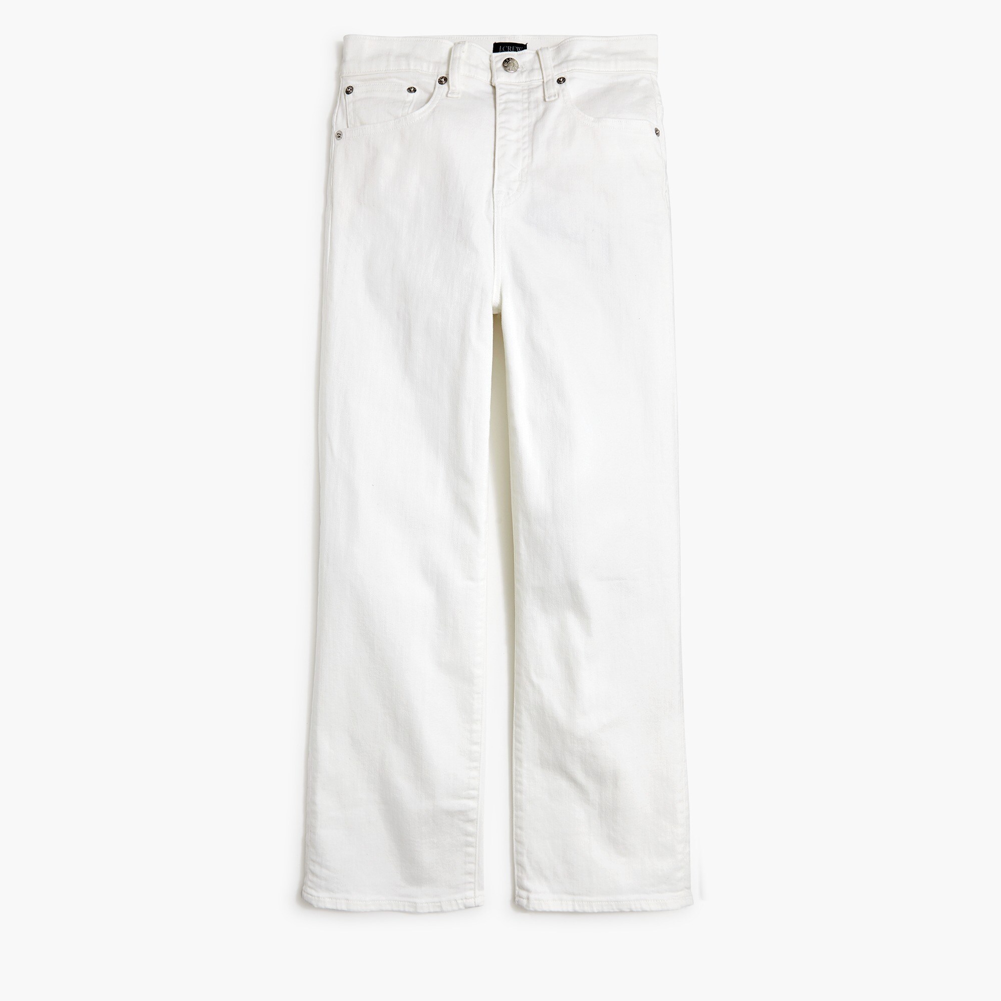 slim wide-leg jean in white wash for women