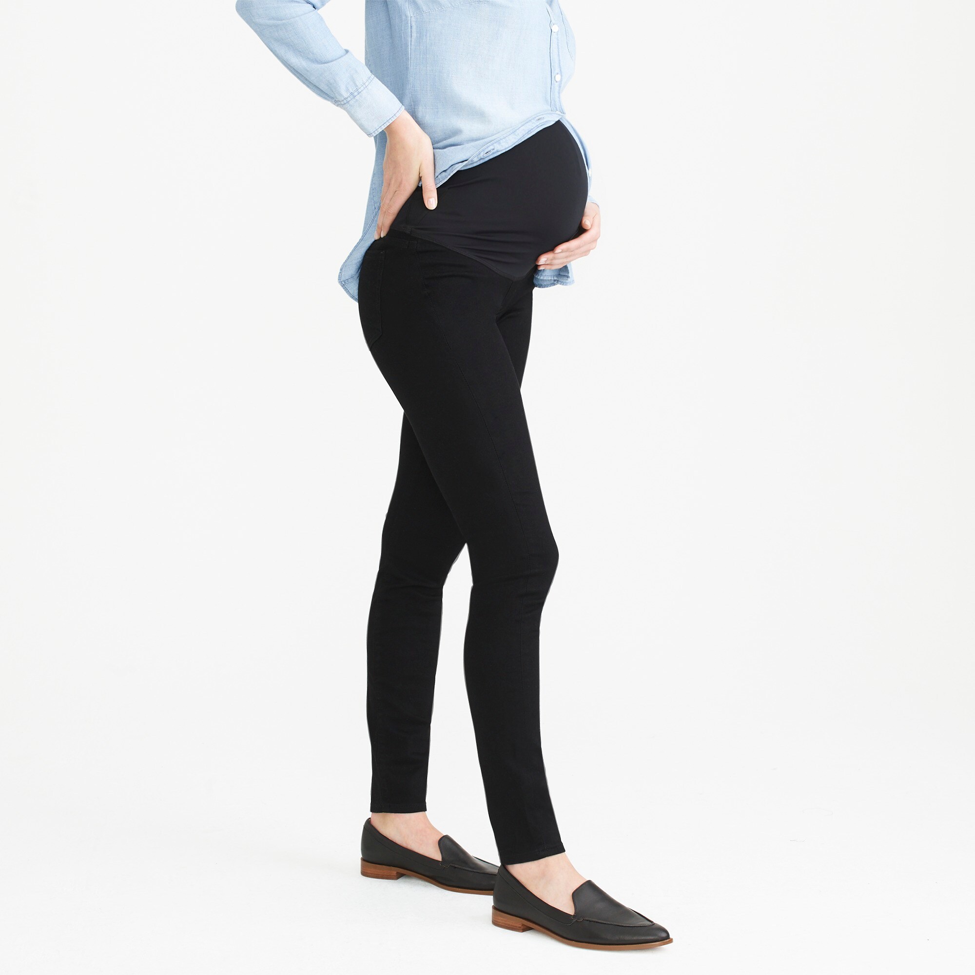 womens Black maternity jean in signature stretch