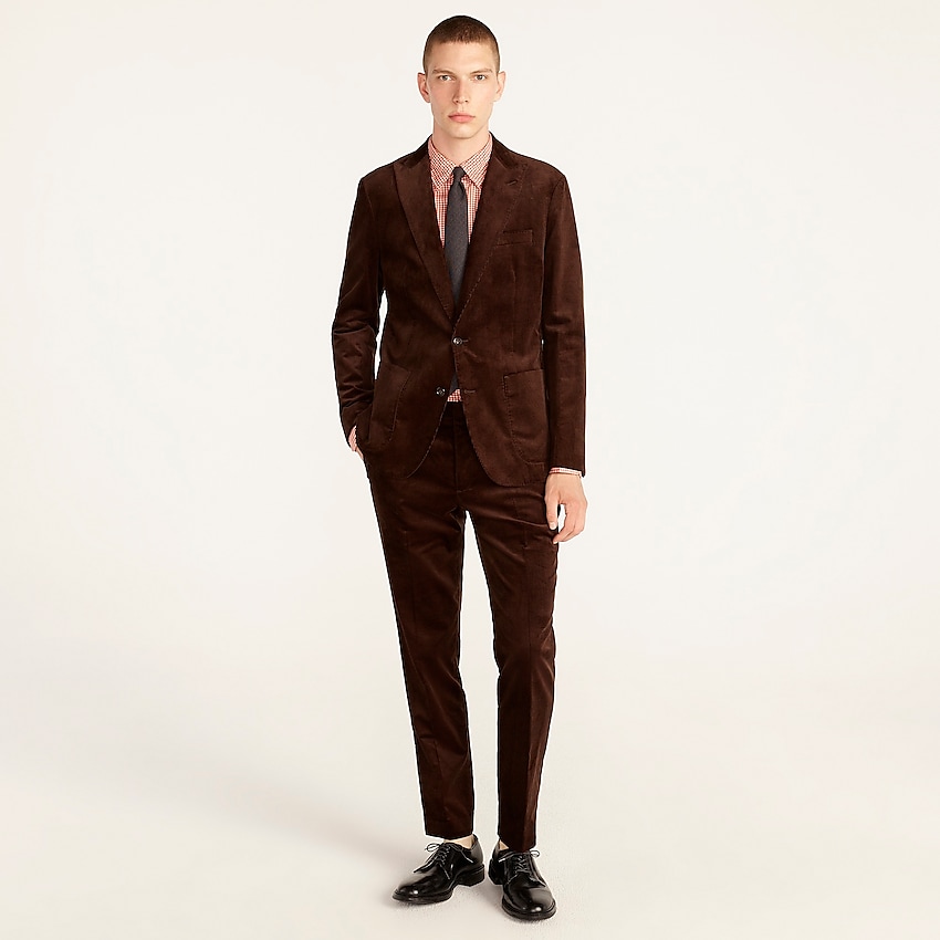 j.crew: ludlow slim-fit unstructured suit jacket in italian cotton corduroy for men, right side, view zoomed