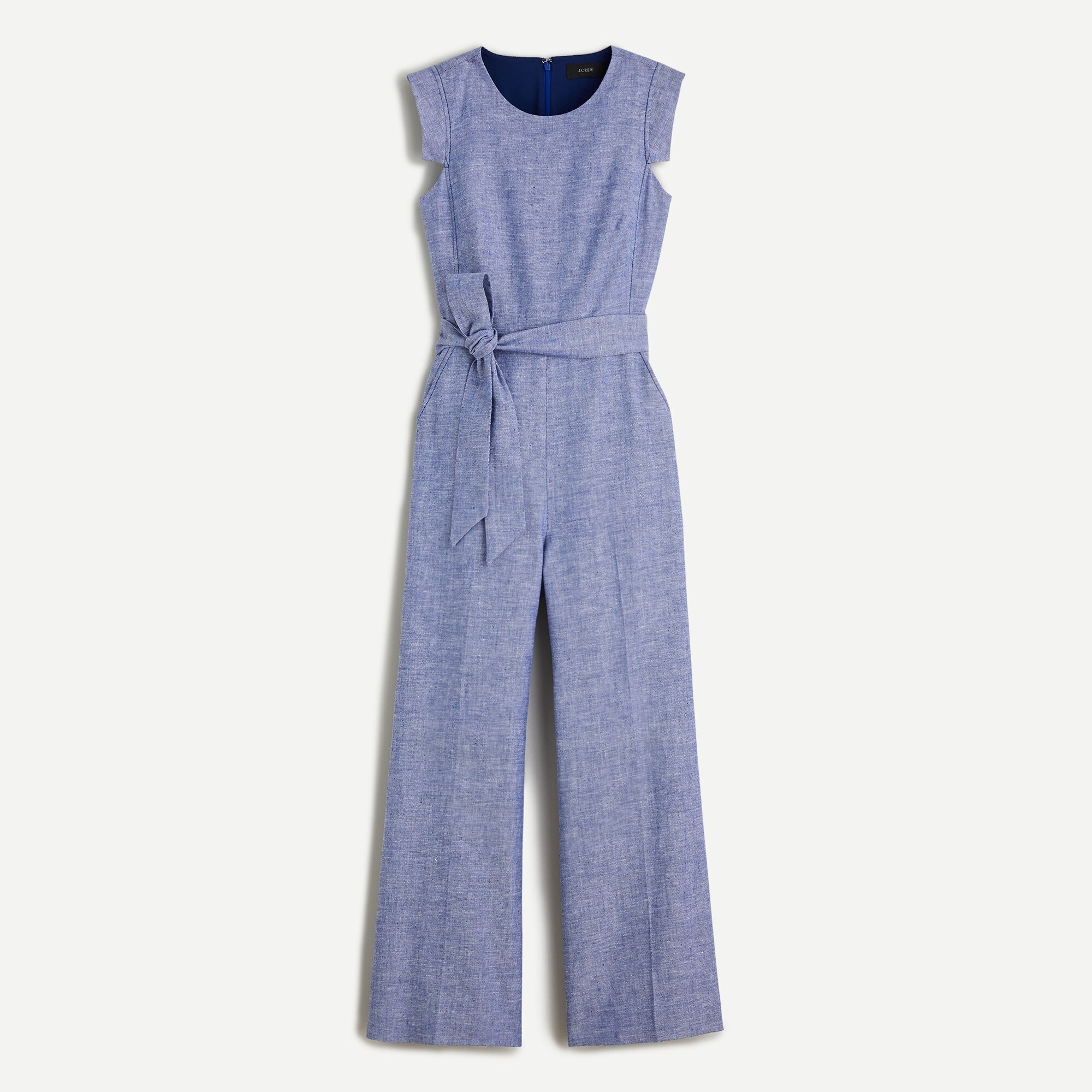 J.Crew Resume Jumpsuit In Stretch Linen For Women