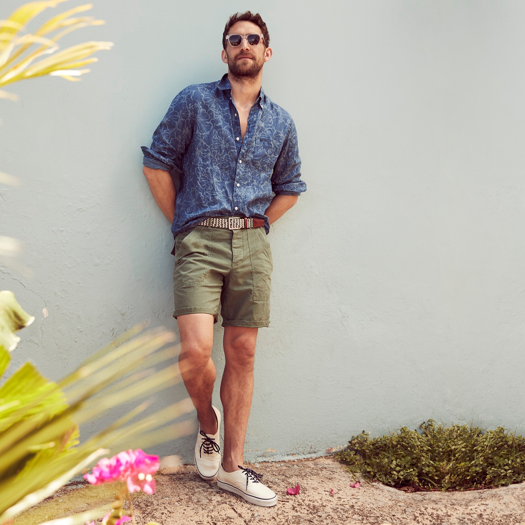 j crew slim linen shirt