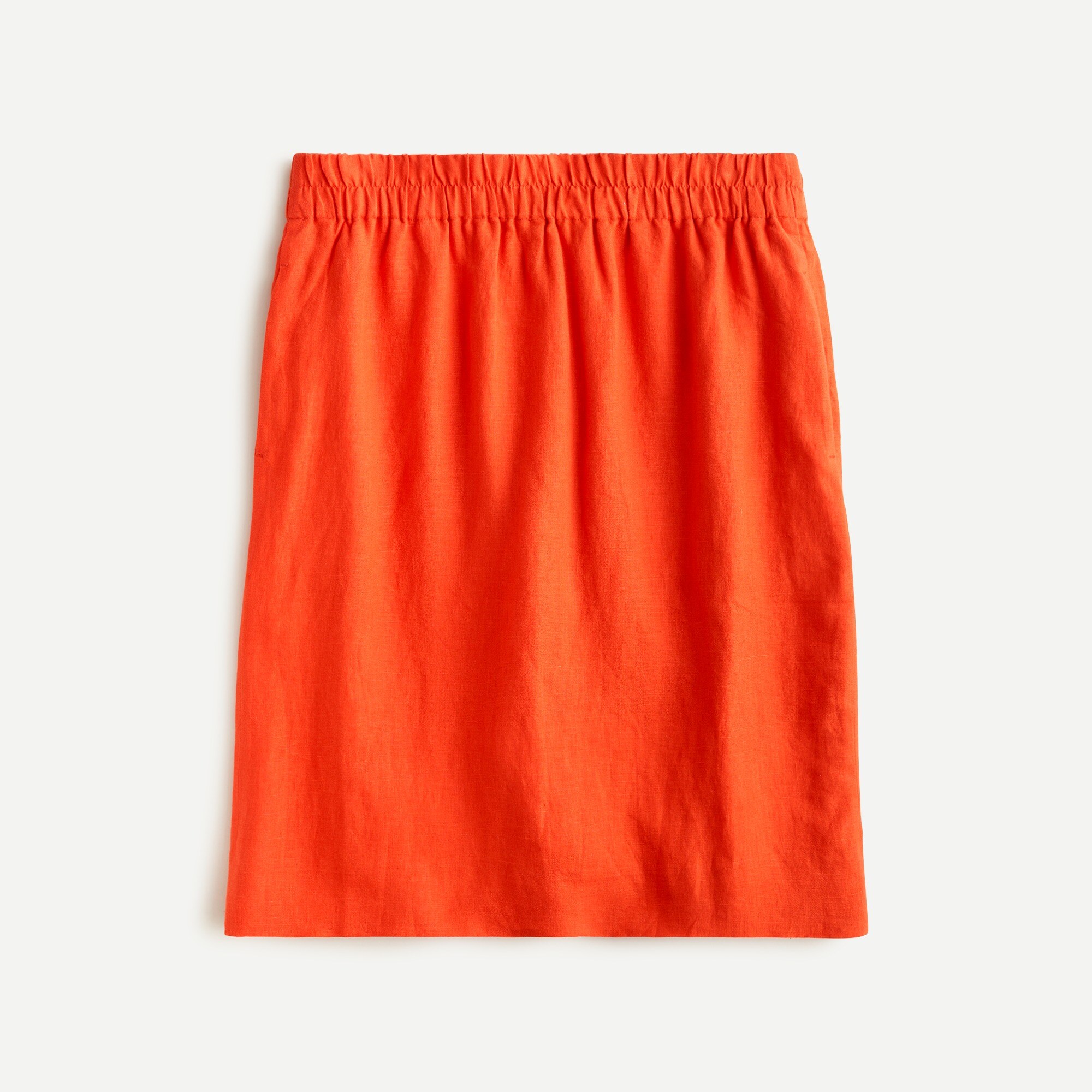 Pull-on linen skirt