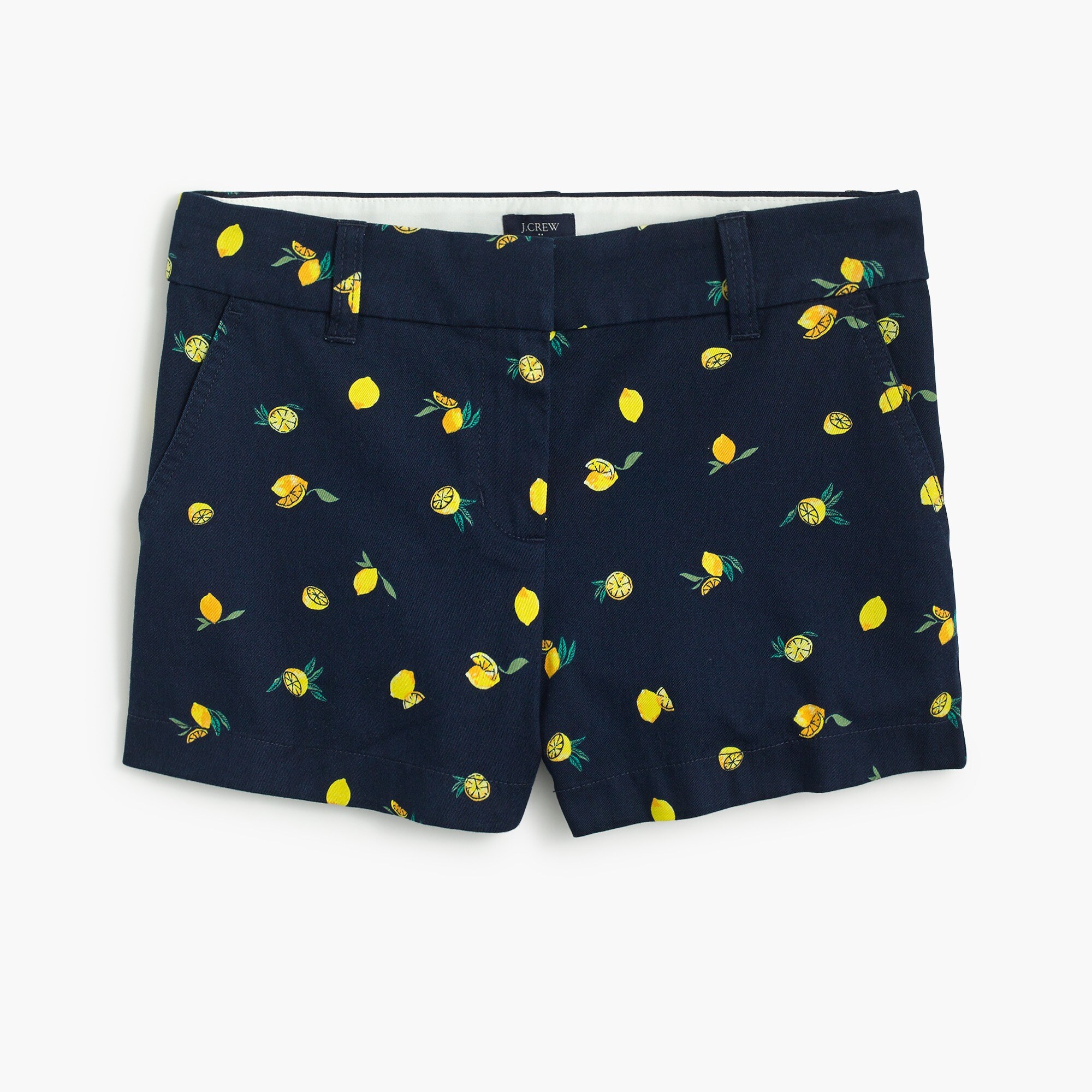 Lemon-print 5" classic chino short