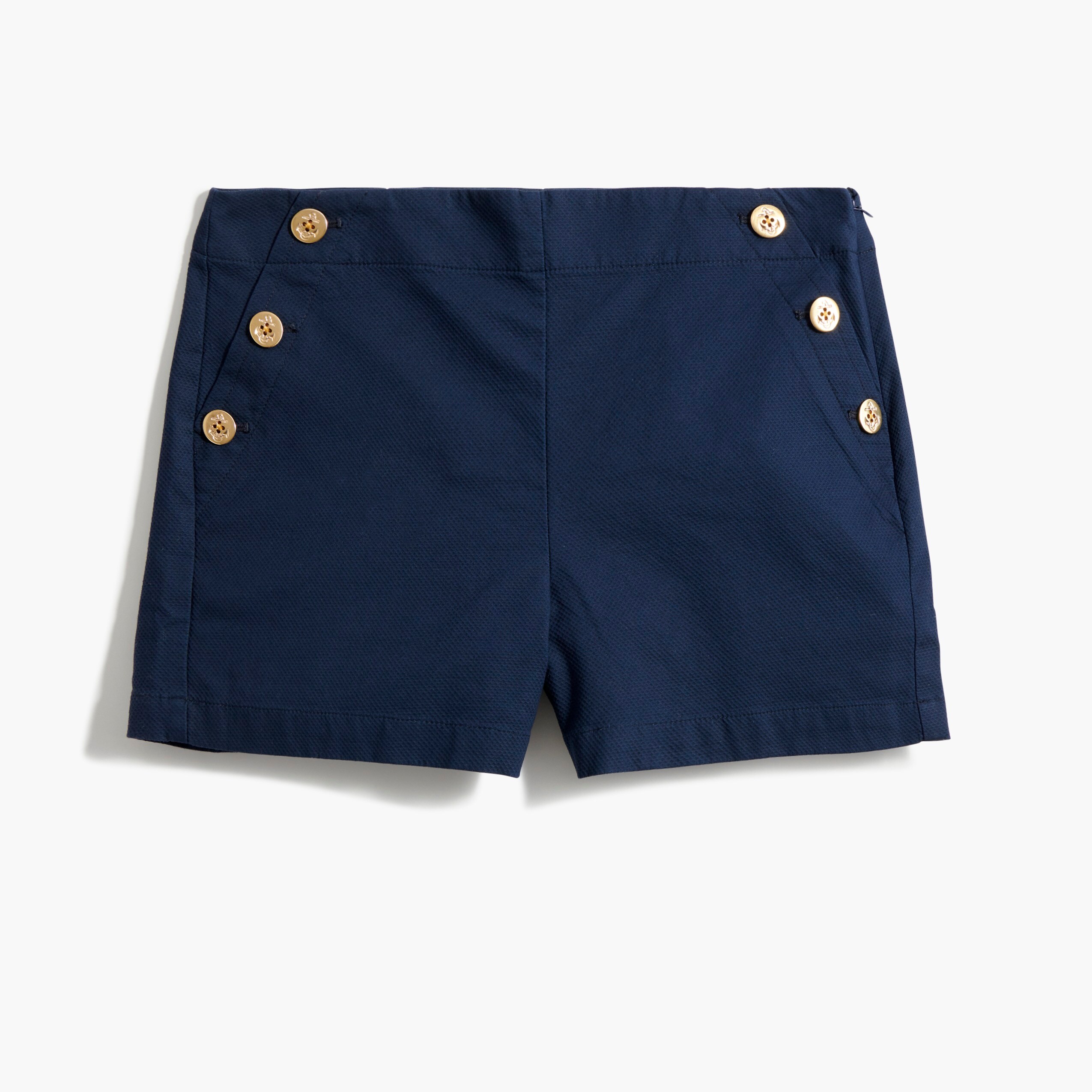 Sailor short in stretch piqué cotton