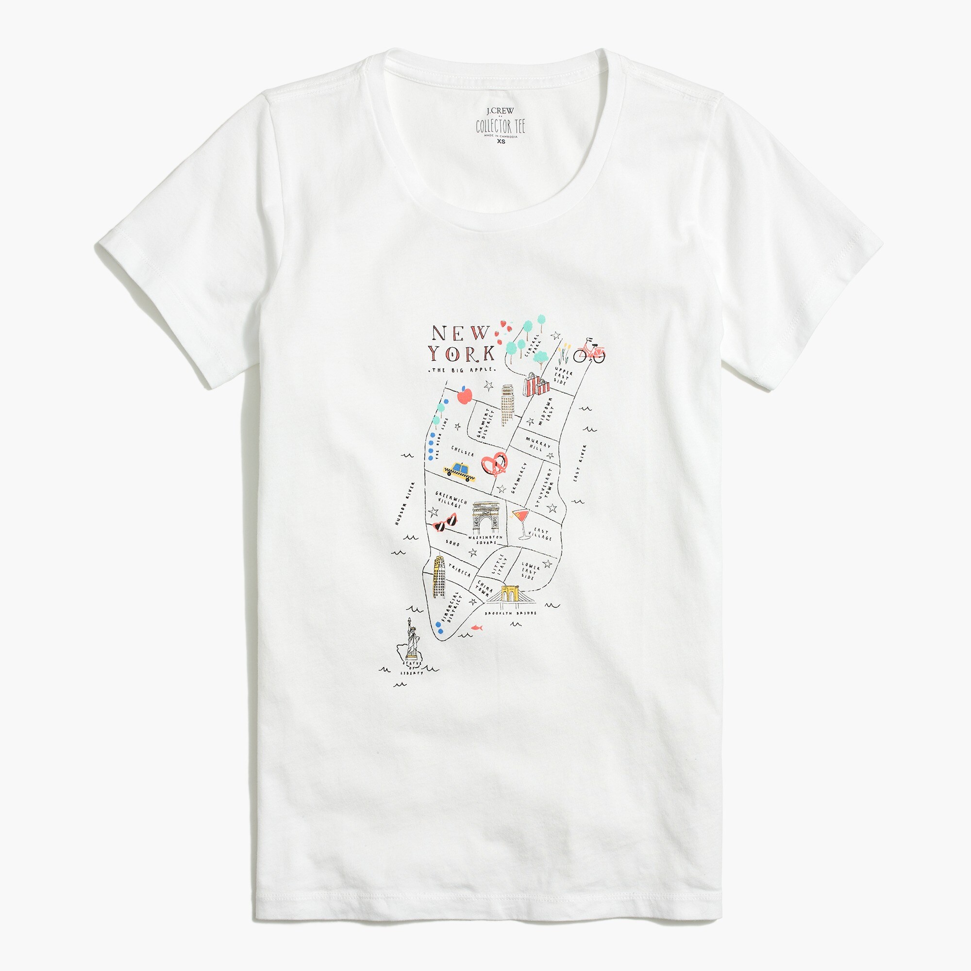 New York map graphic tee