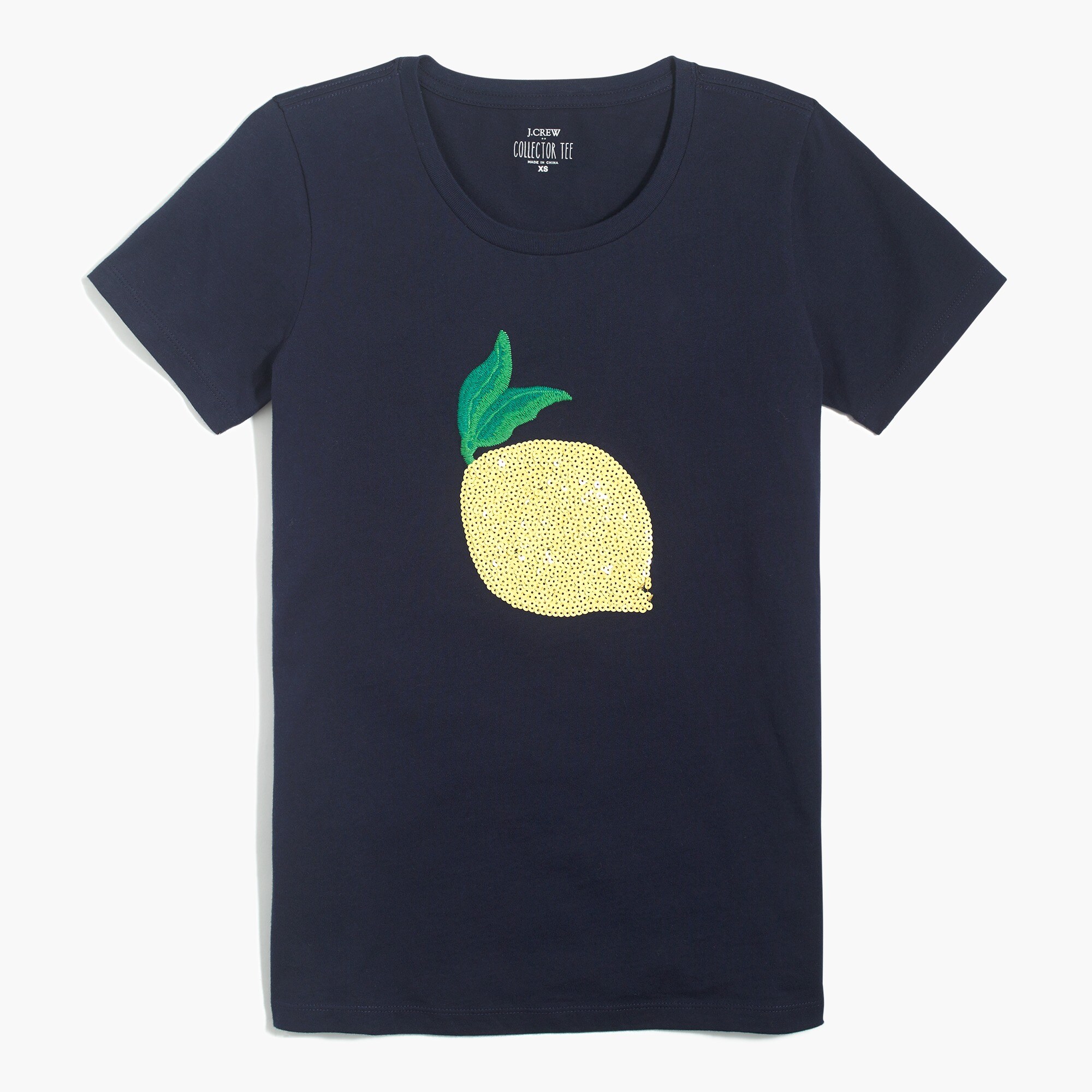Sequin lemon graphic tee
