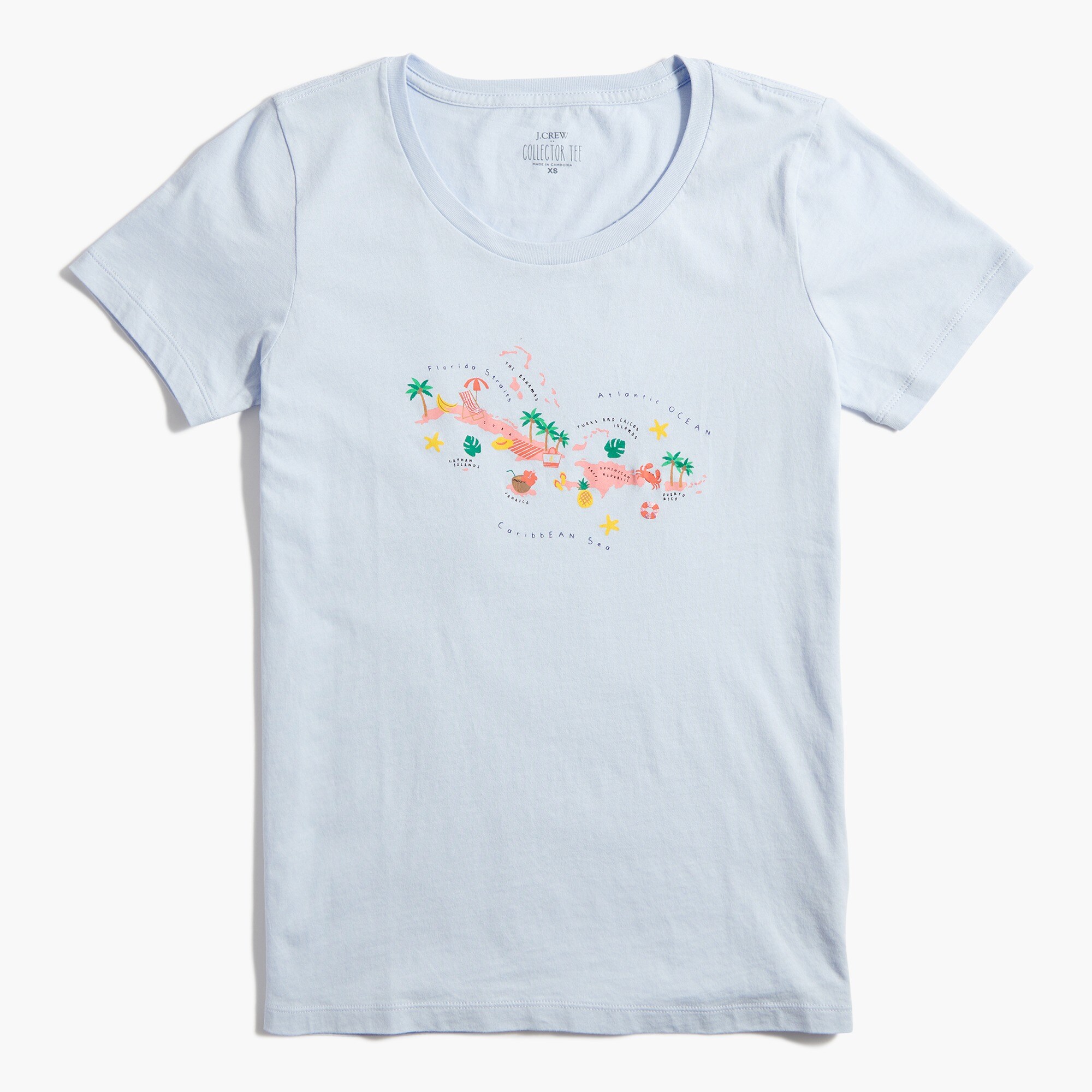 caribbean graphic tee for women