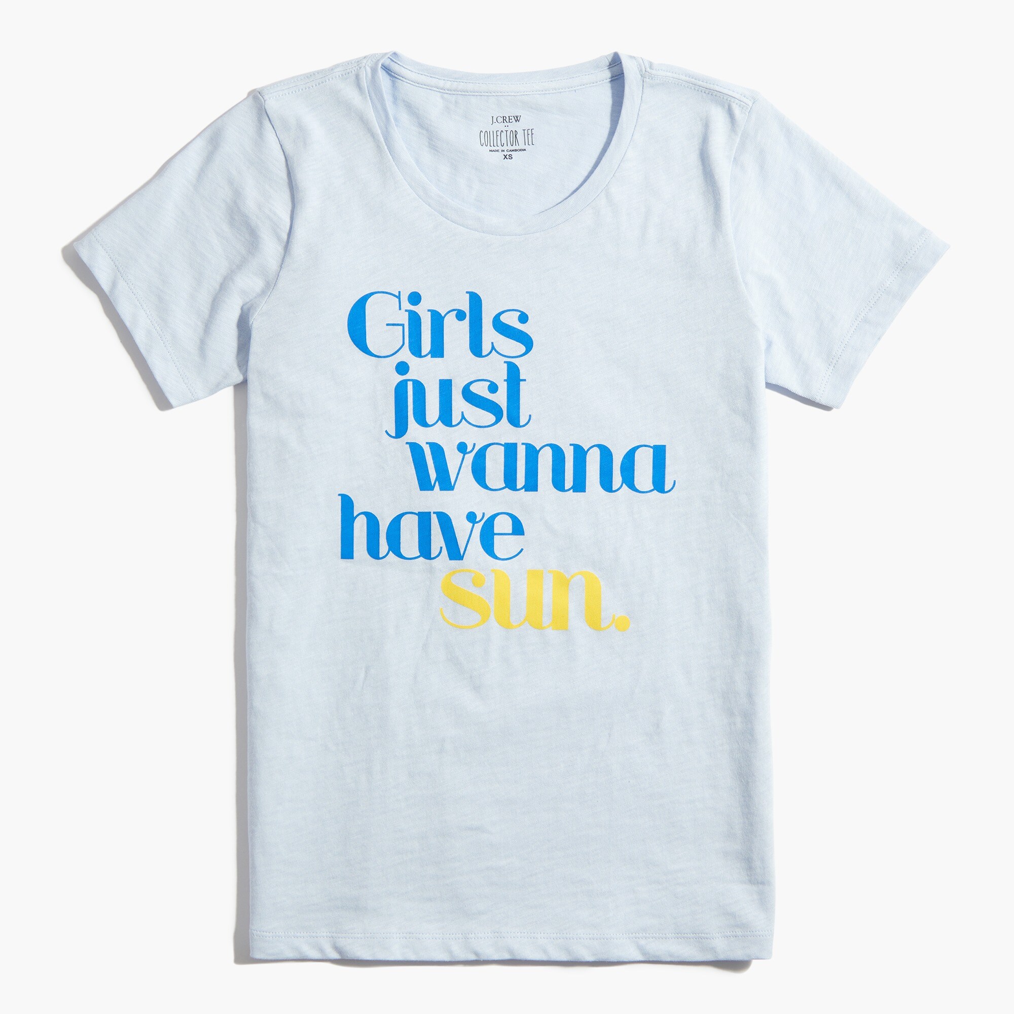 "girls just wanna have sun" graphic tee for women