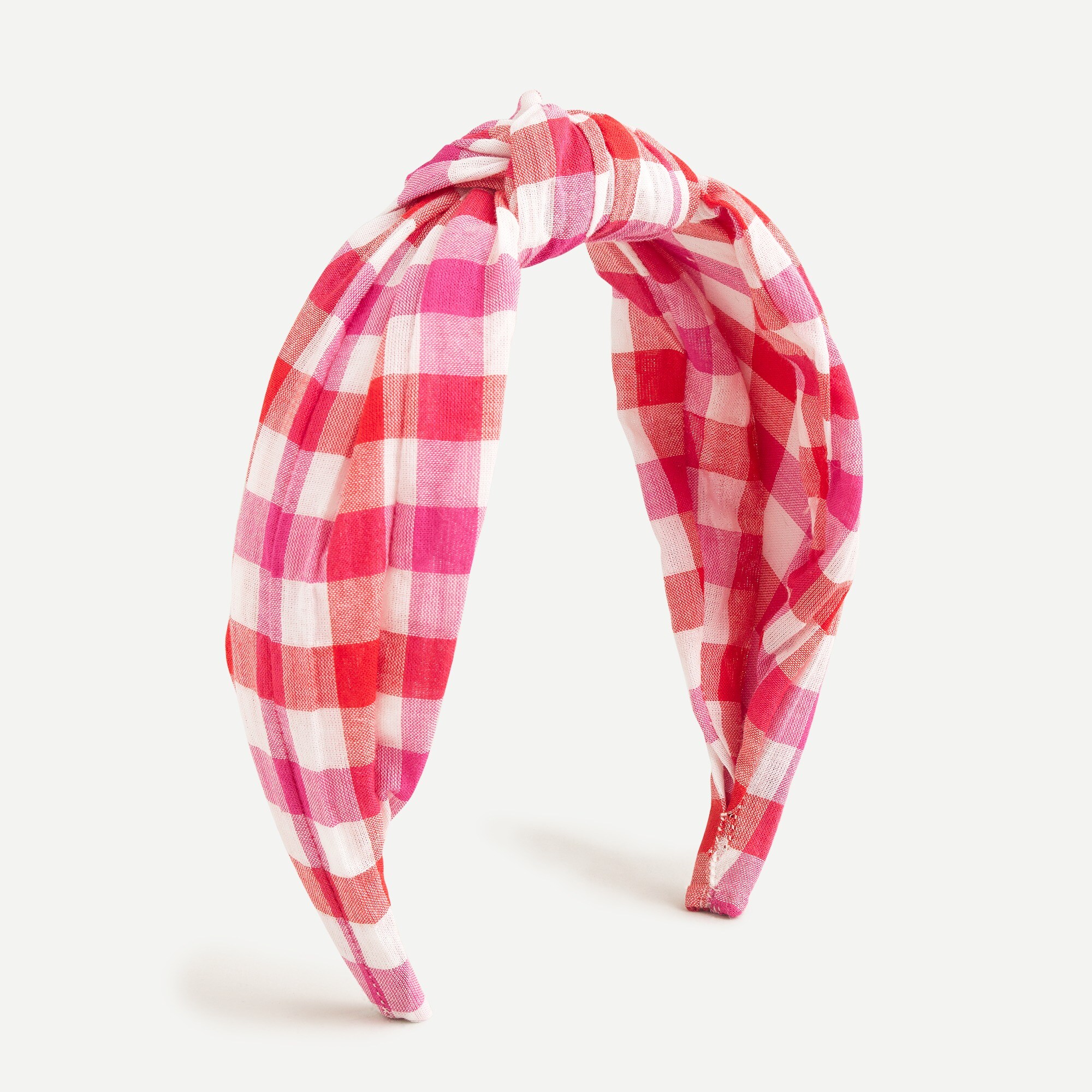 Knot Headband In Gingham For Women | J.Crew display picture 1