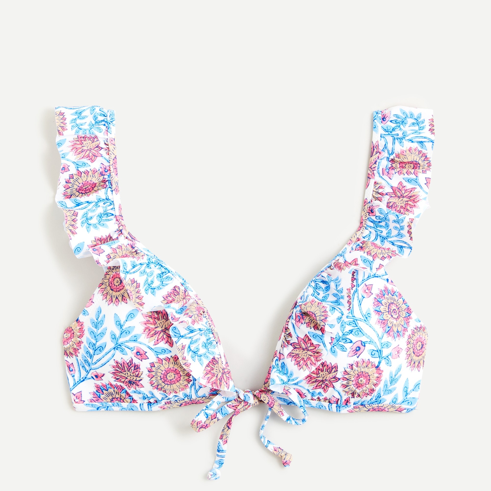 long ruffle bikini top