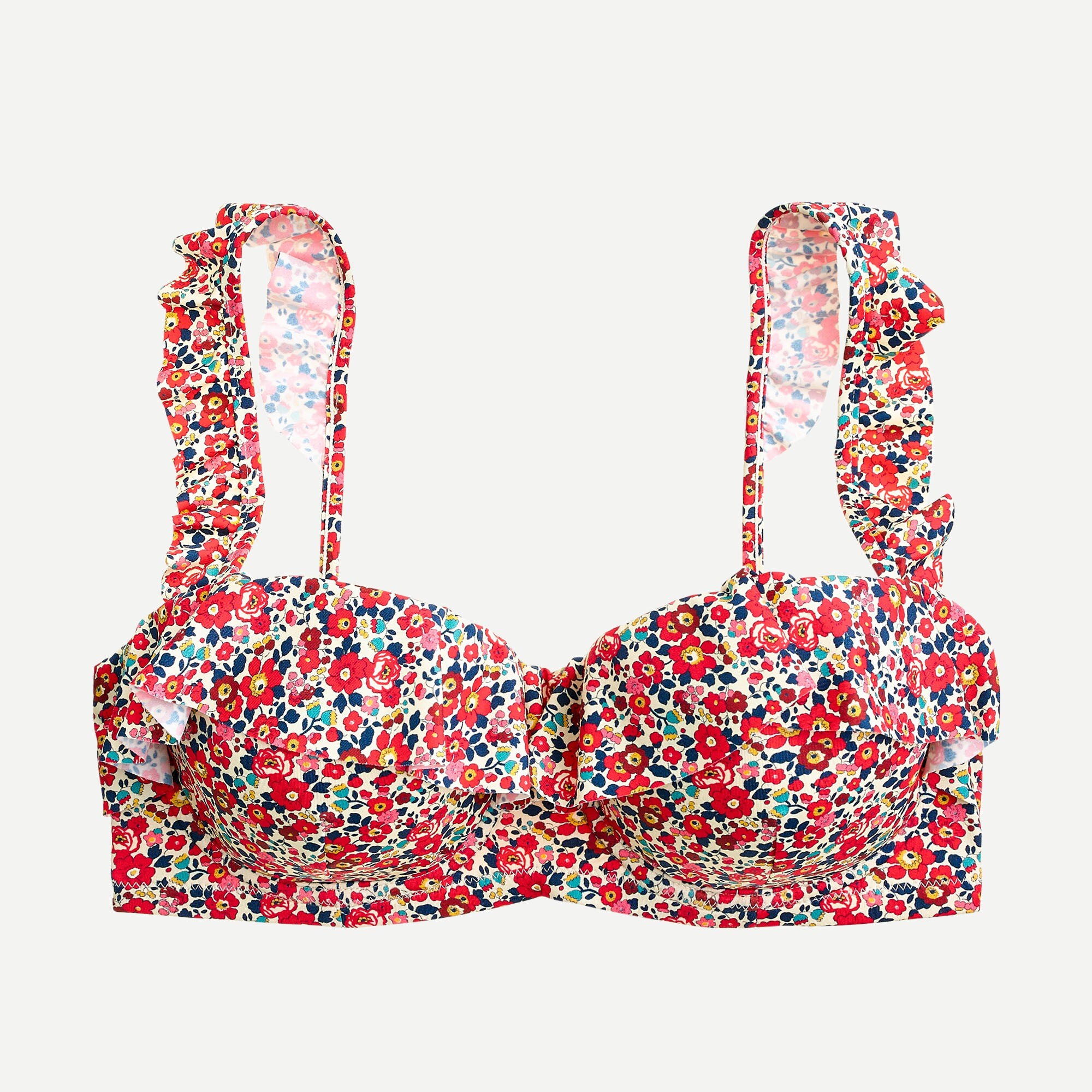 J.Crew Ruffle Underwire Bikini Top In Liberty® Betsy Ann Floral For Women