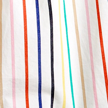 Striped square-neck button-front top in stretch cotton poplin BILLUND STRIPE MULTICOL striped square-neck button-front top in stretch cotton poplin for women