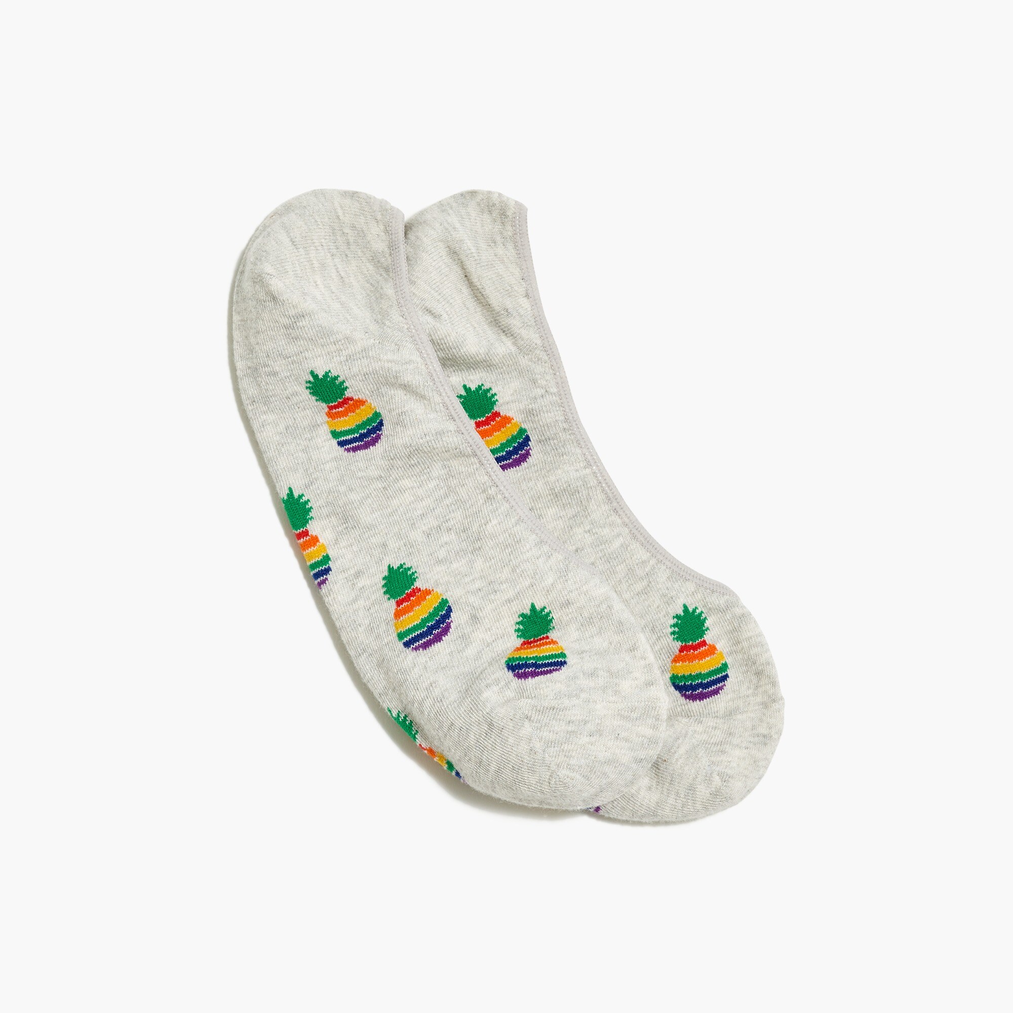 Rainbow pineapple no-show socks