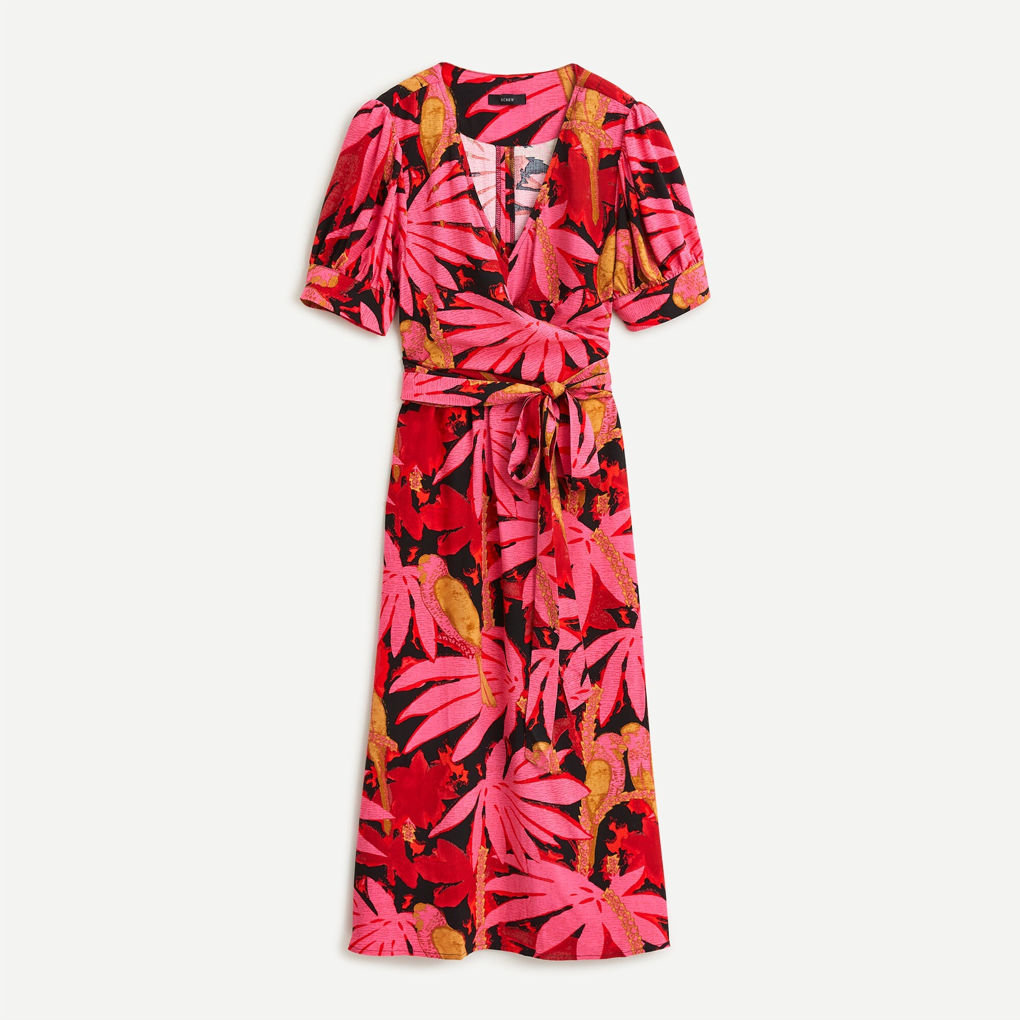 J.Crew Faux wrap Midi Dress In Palm Print For Women
