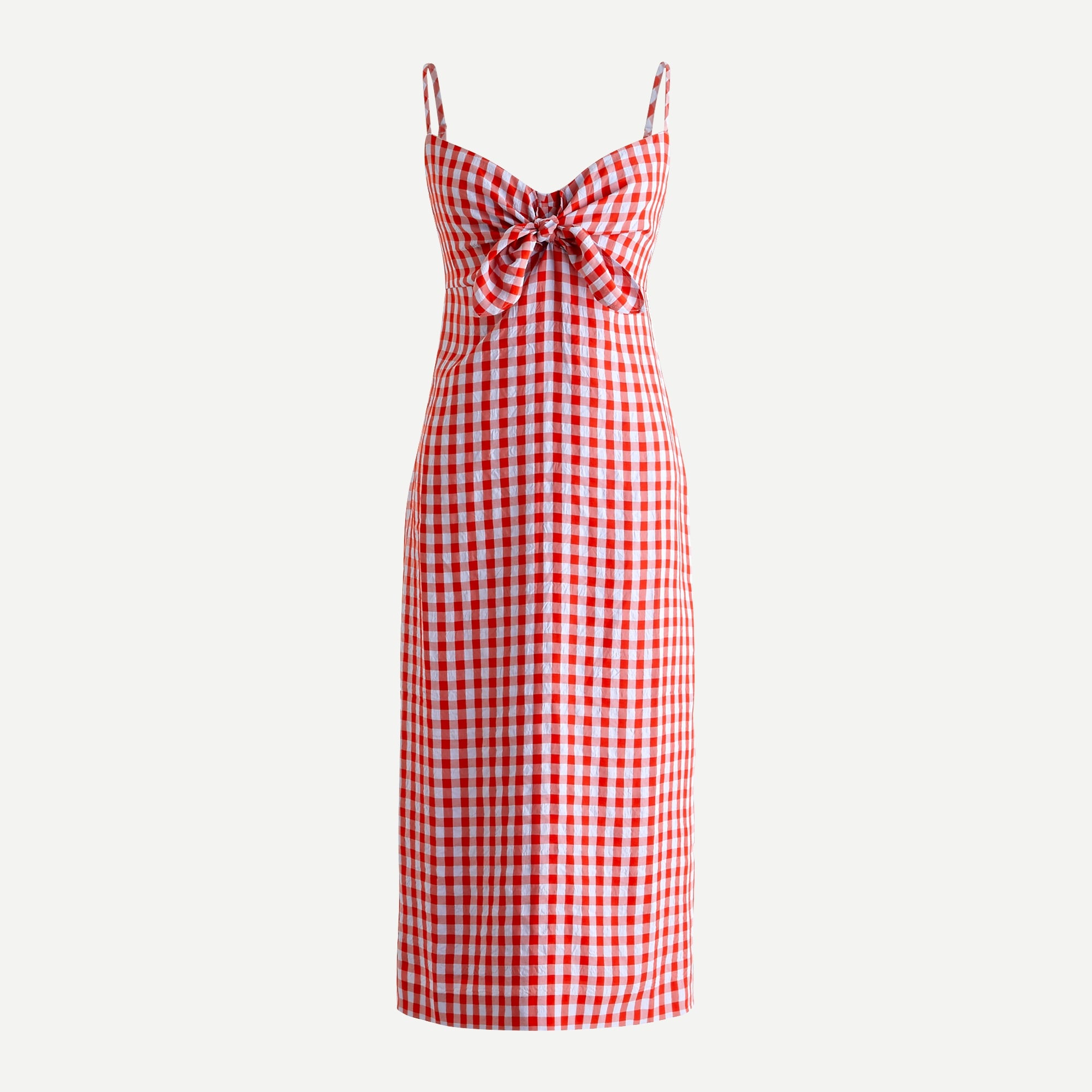 red gingham sundress