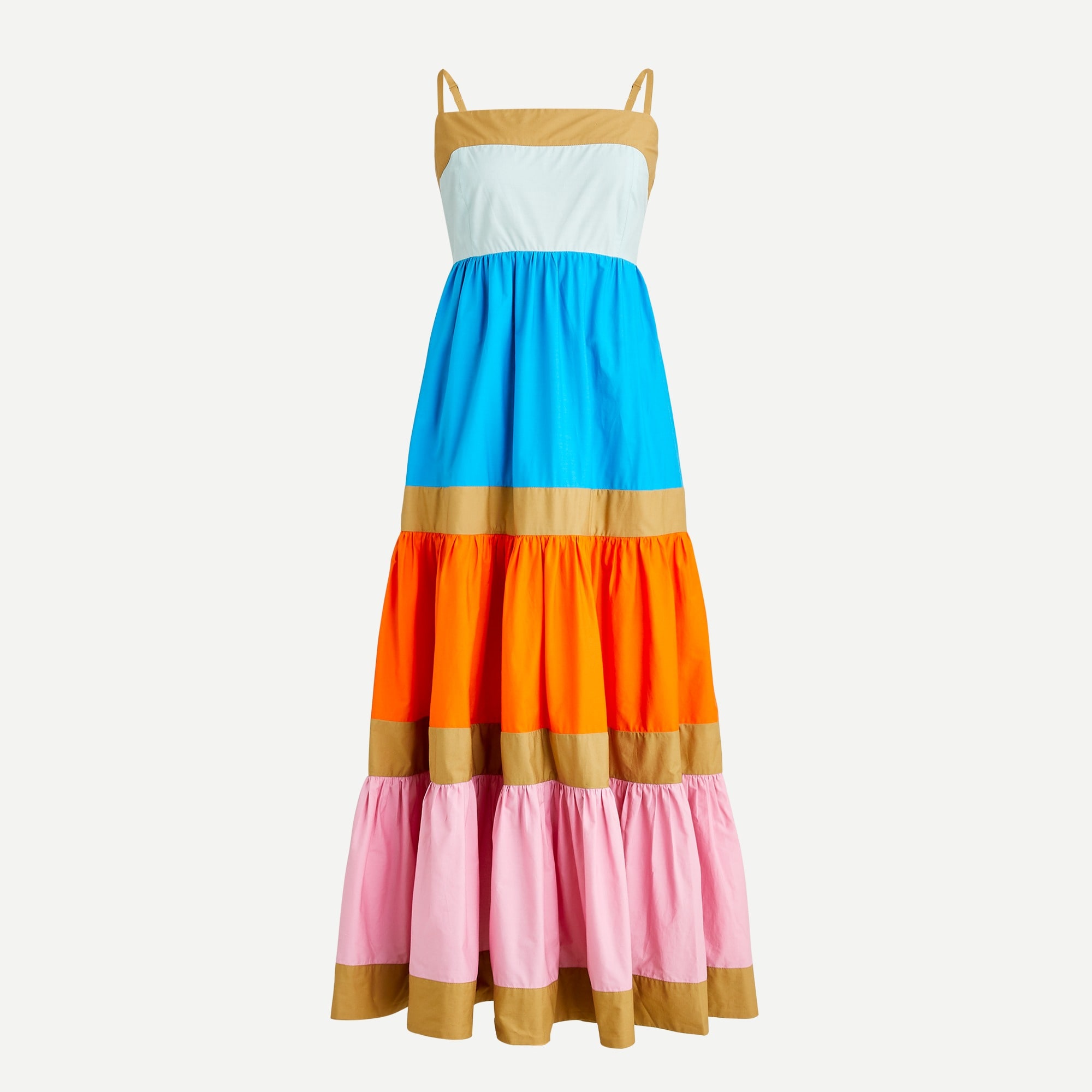 color block maxi dress