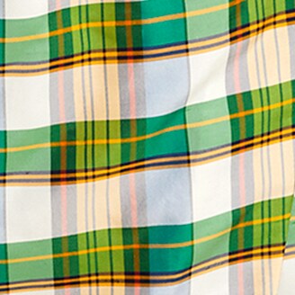 One-shoulder dress in plaid FUCHSIA YELLOW j.crew: one-shoulder dress in plaid for women