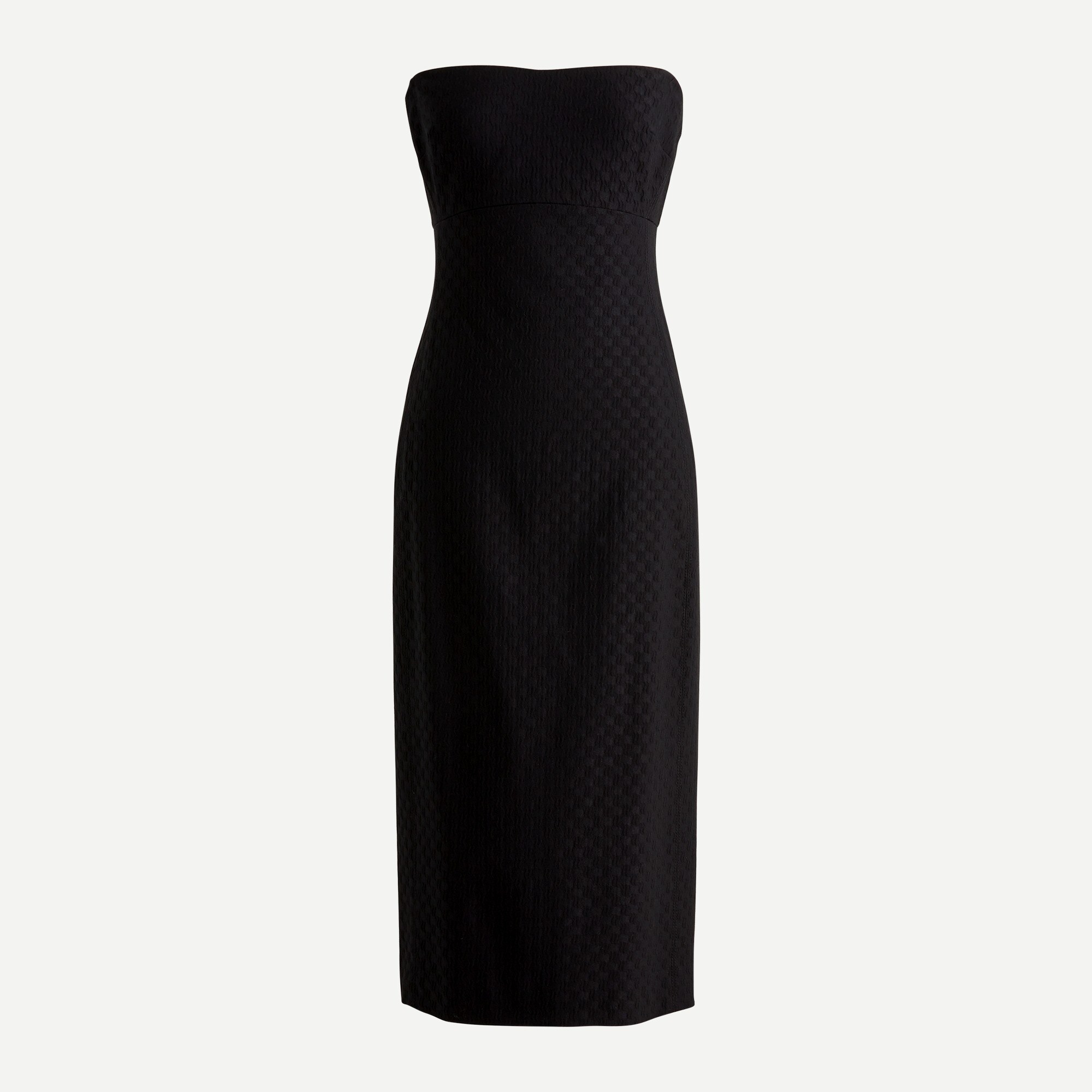Strapless dress in stretch matelasse