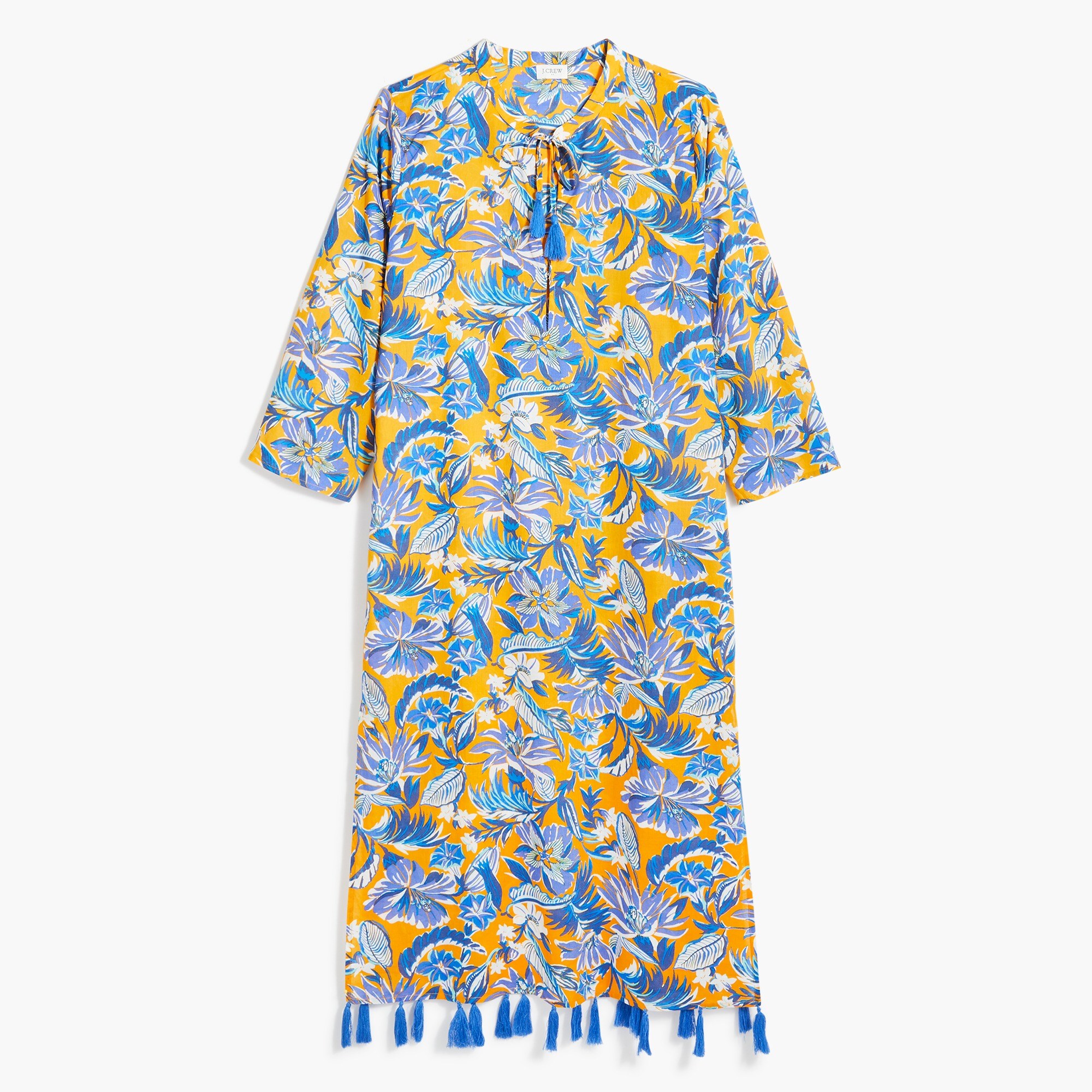 Cotton midi cover-up in floral