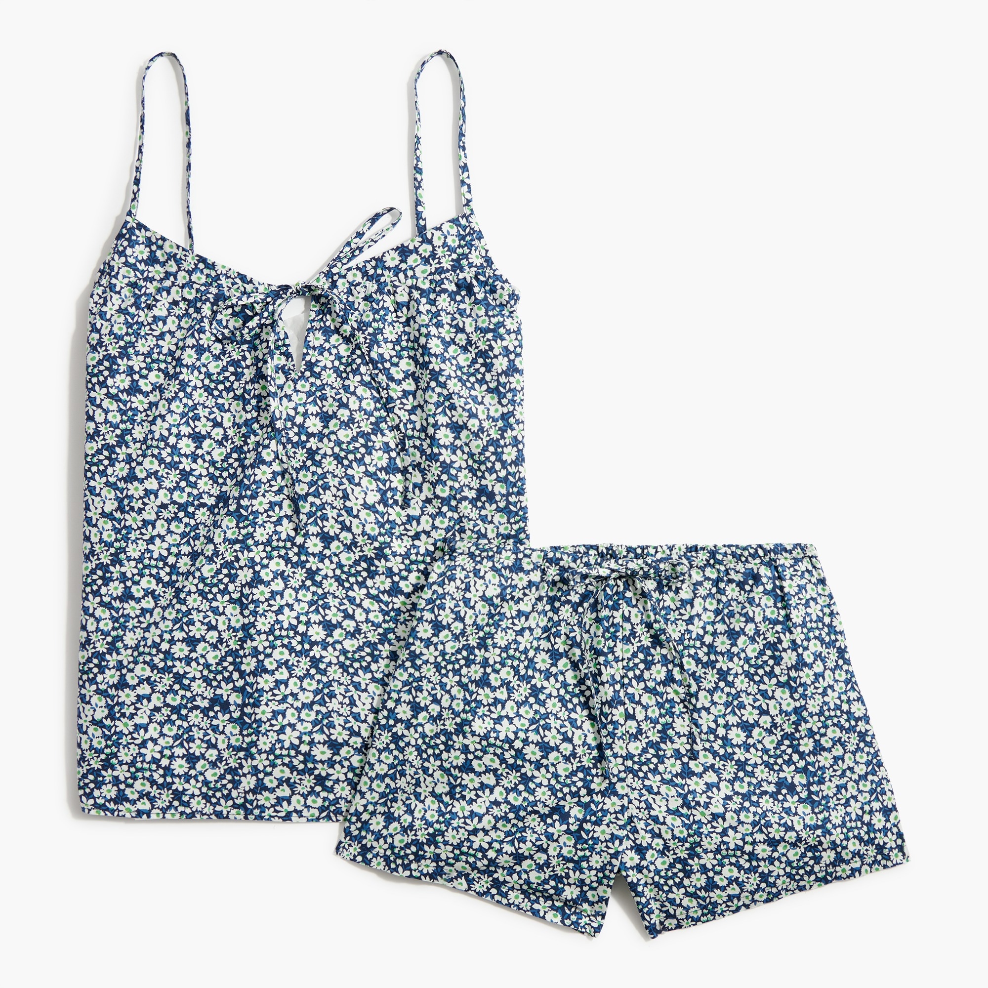 Factory Printed Cotton Cami Pajama Set For Women