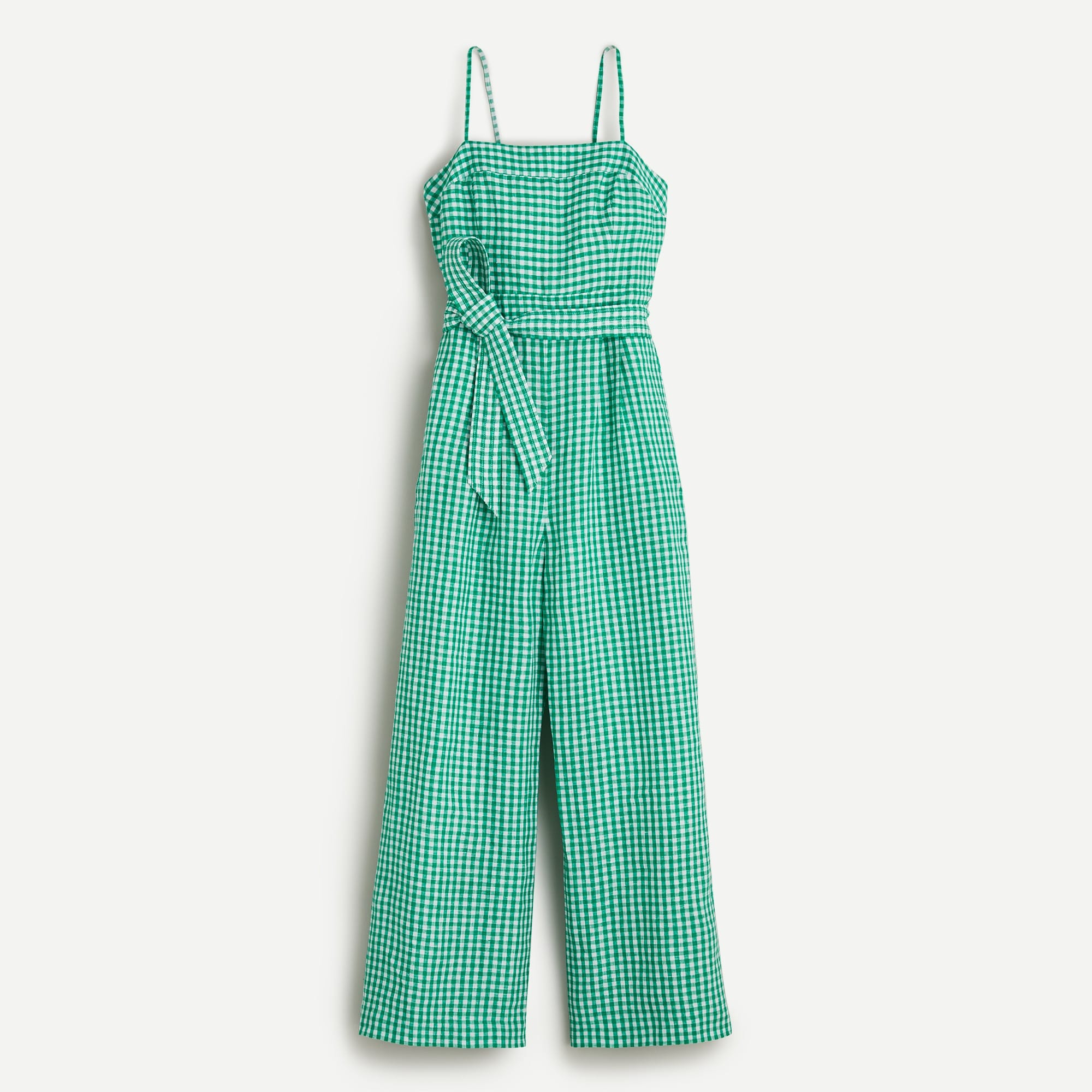 blue gingham overall dress