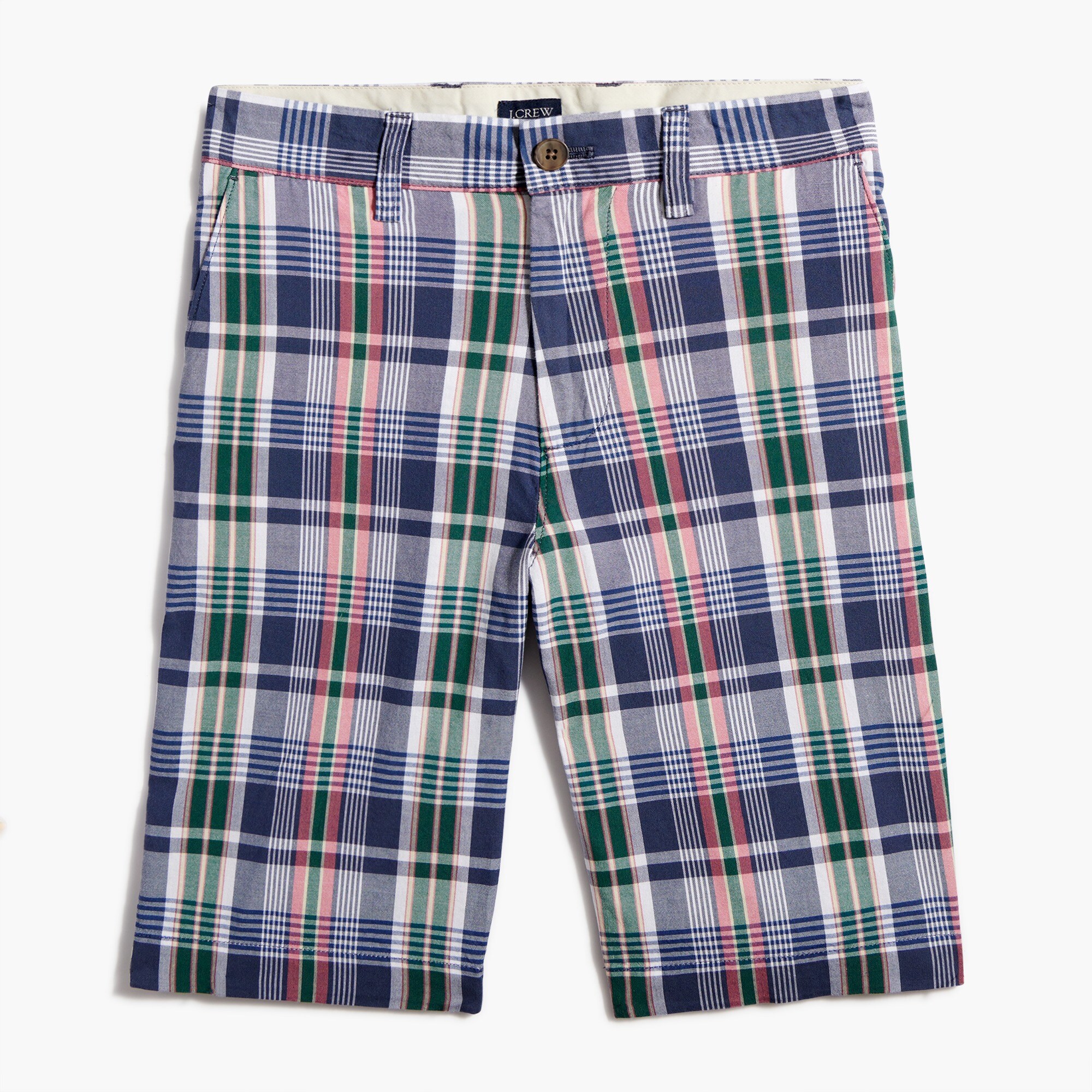 11" short in plaid
